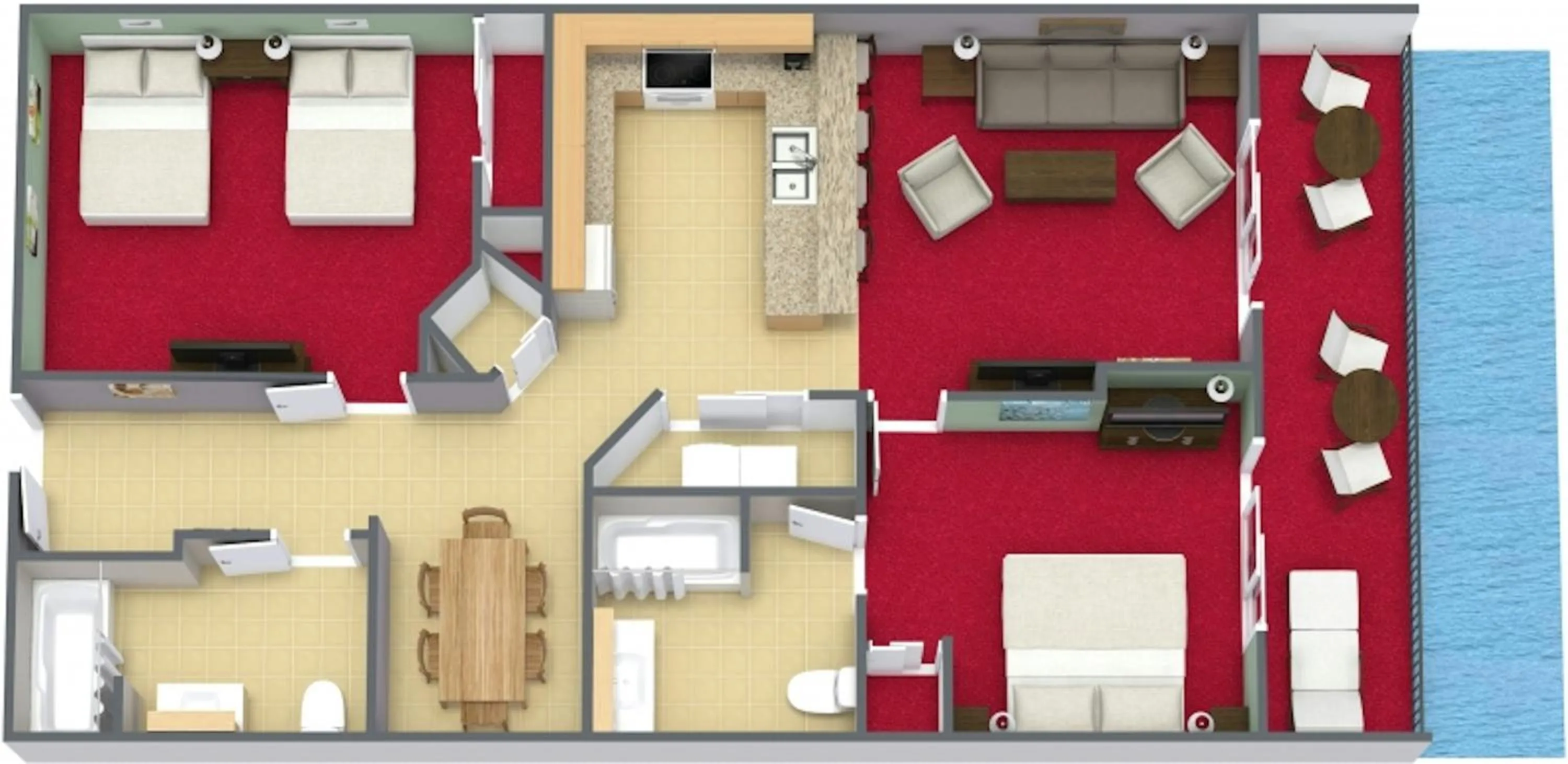 Floor plan in Bay View Resort Myrtle Beach