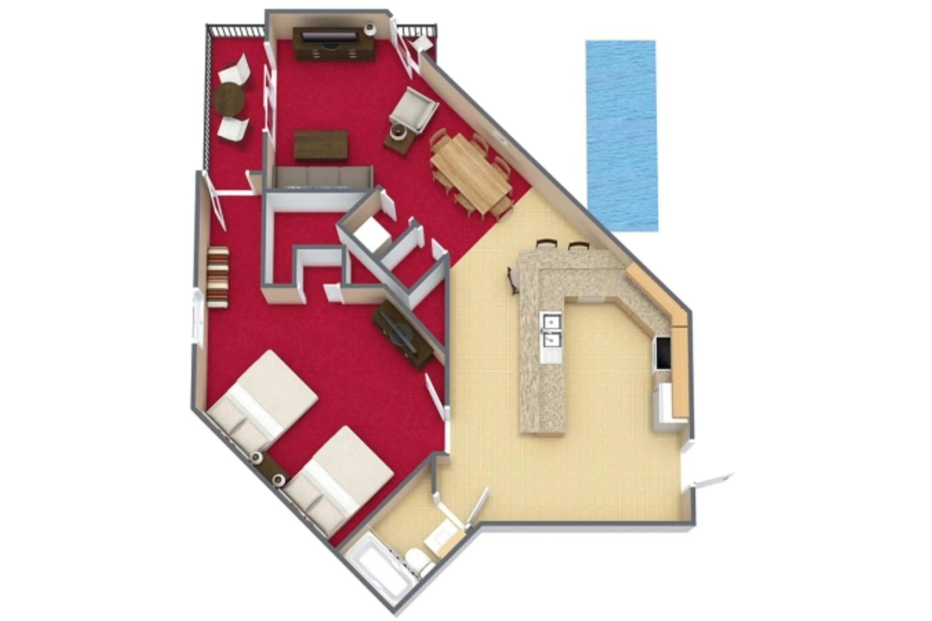 Floor plan in Bay View Resort Myrtle Beach