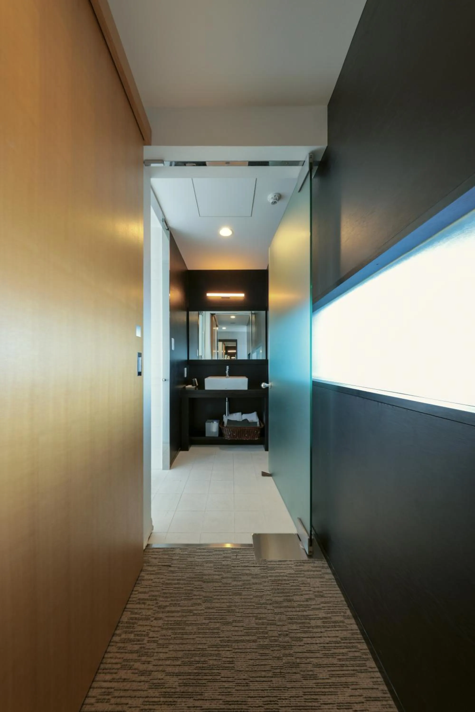 Bathroom, Bed in Furano Natulux Hotel