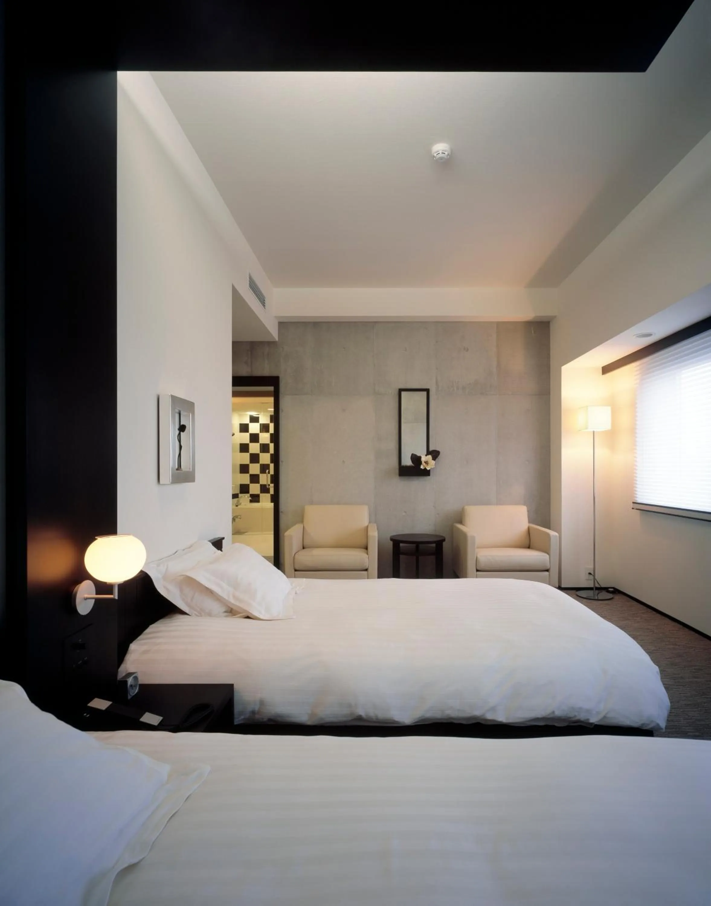 Bed in Furano Natulux Hotel