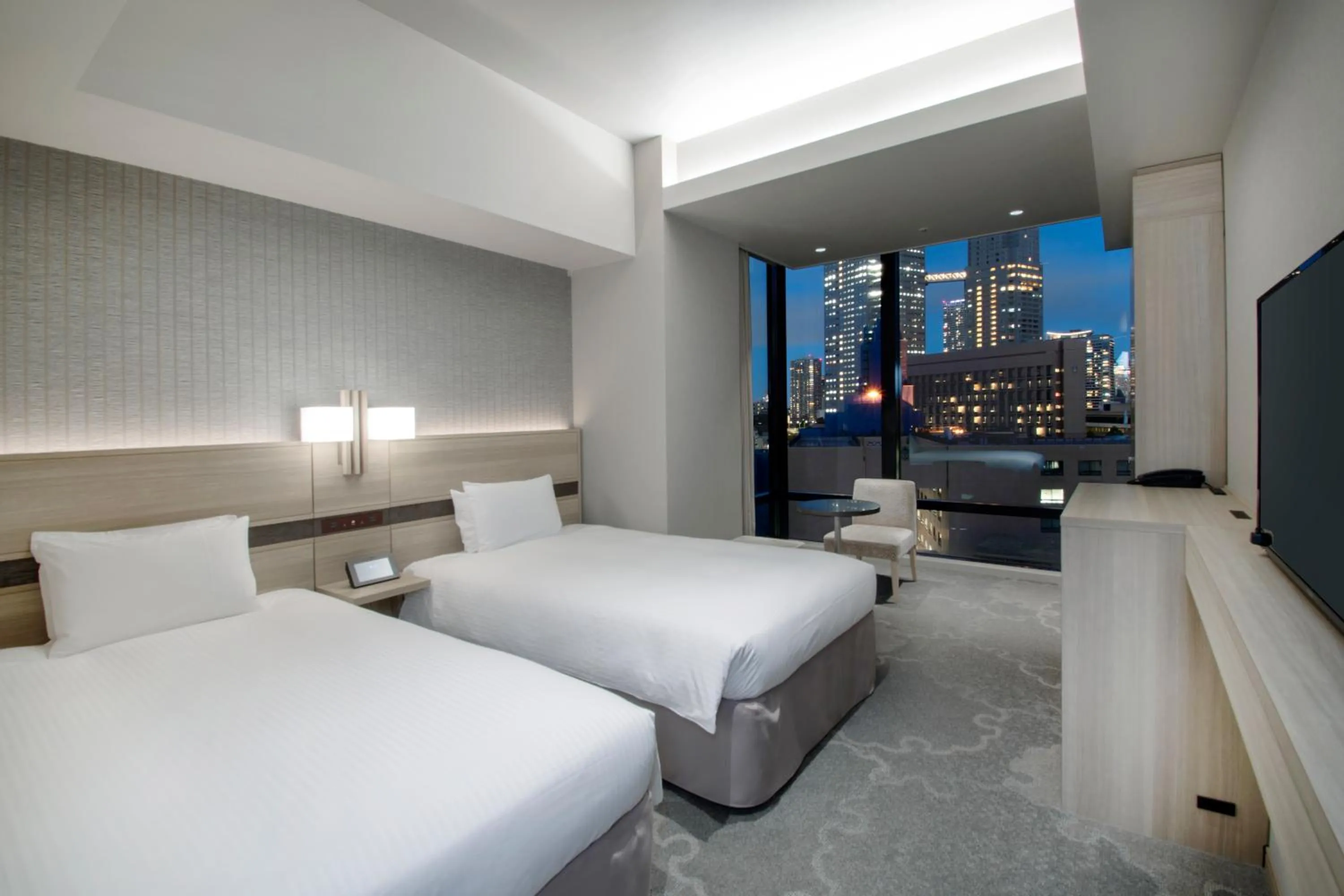 Bed in Hotel Keihan Tsukiji Ginza Grande