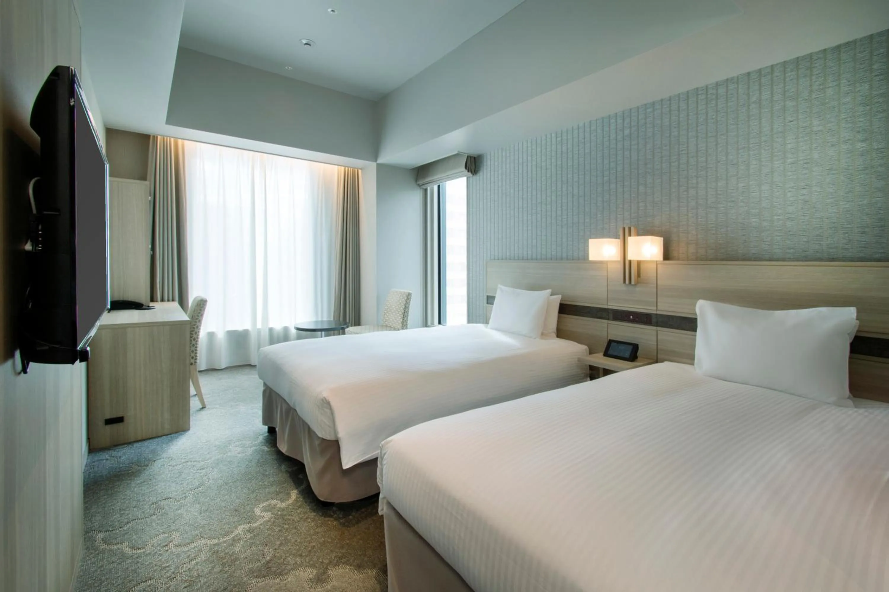 Bed in Hotel Keihan Tsukiji Ginza Grande