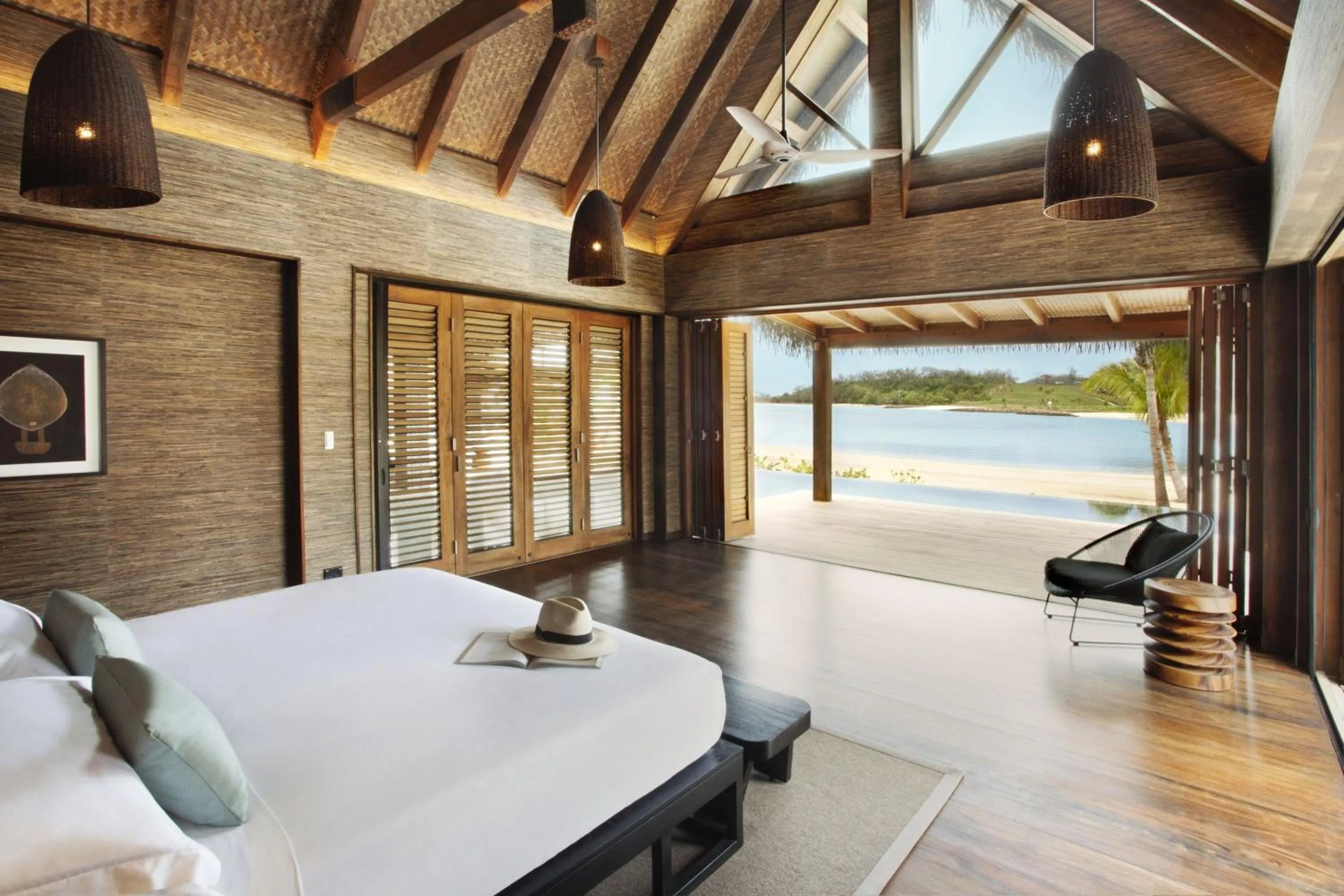 Bed in Six Senses Fiji