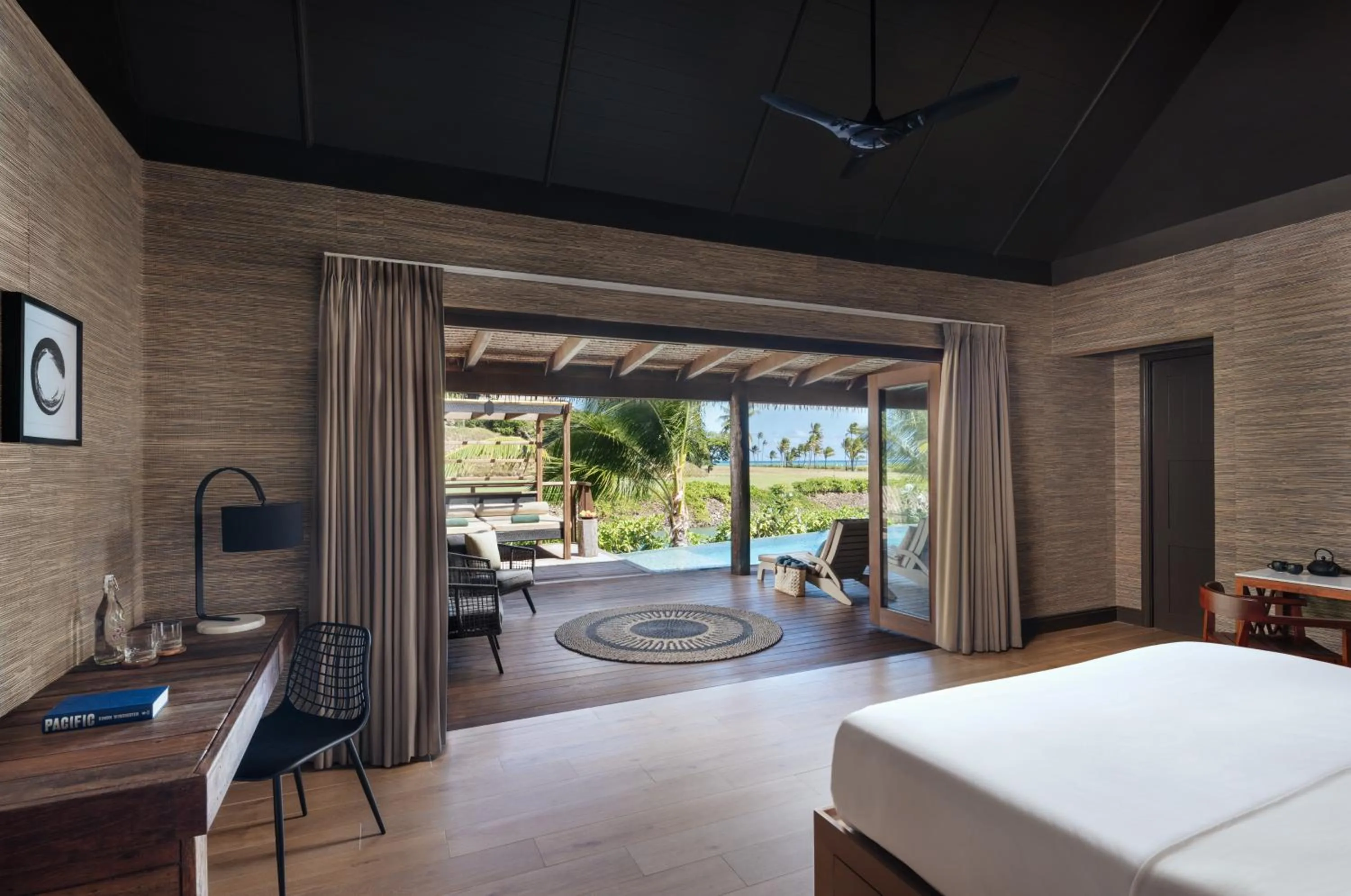Bedroom, Bed in Six Senses Fiji