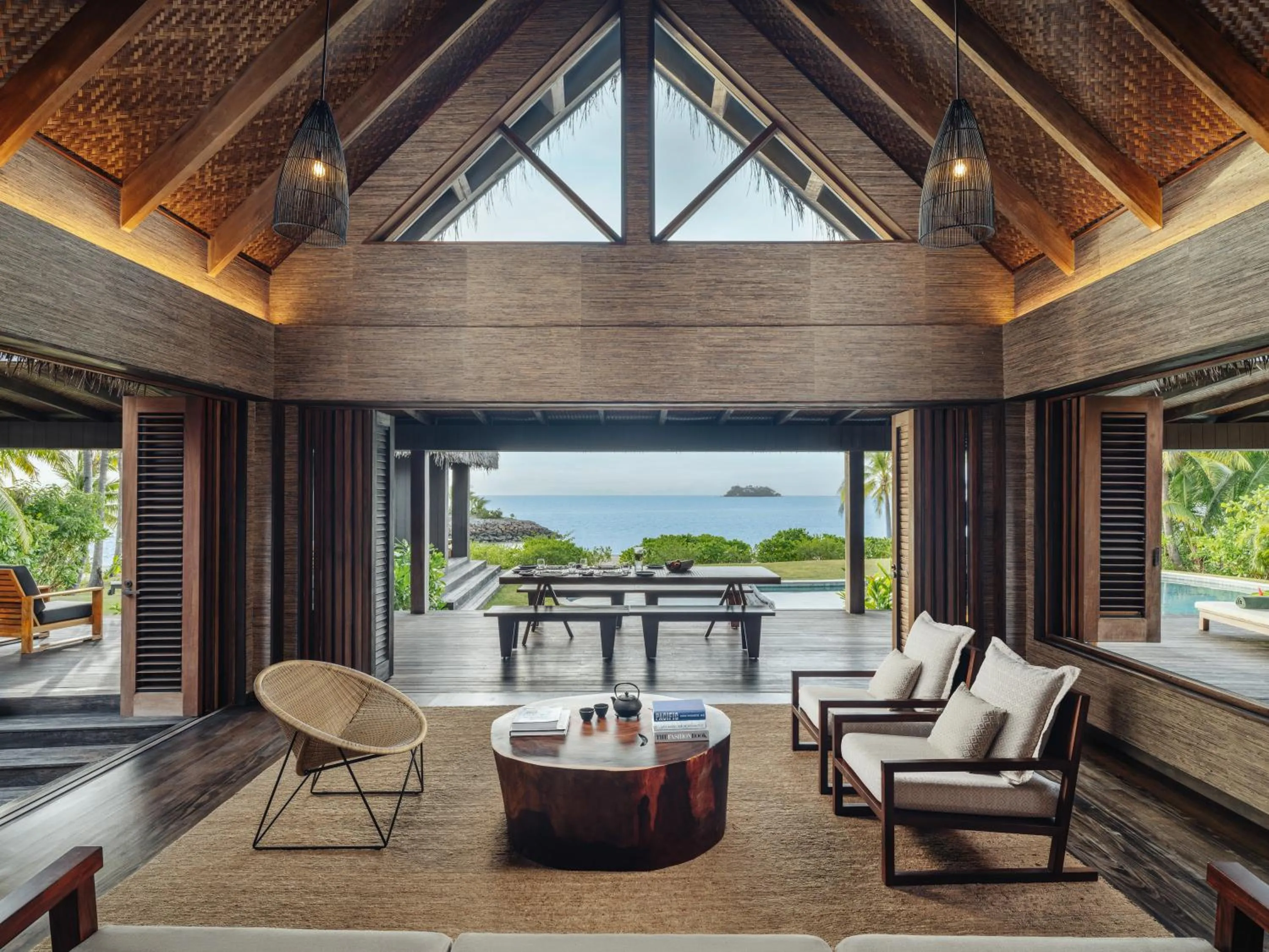 Living room in Six Senses Fiji