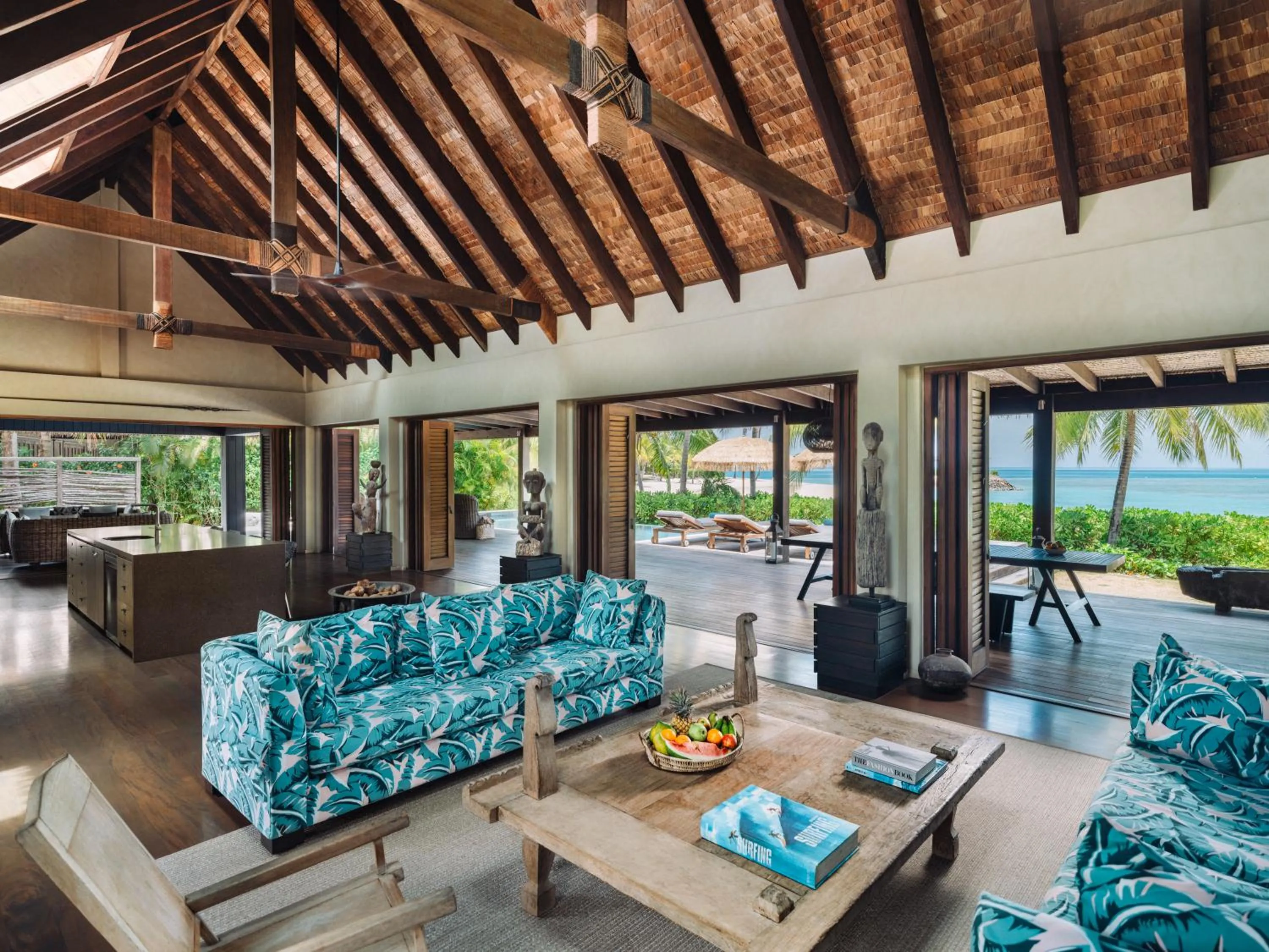Living room in Six Senses Fiji
