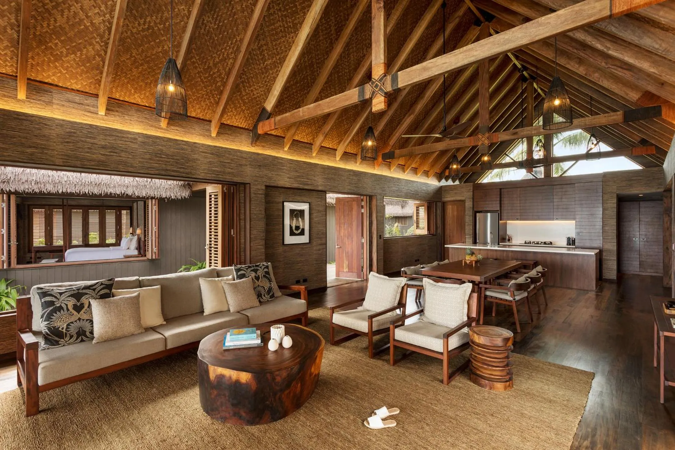 Living room in Six Senses Fiji