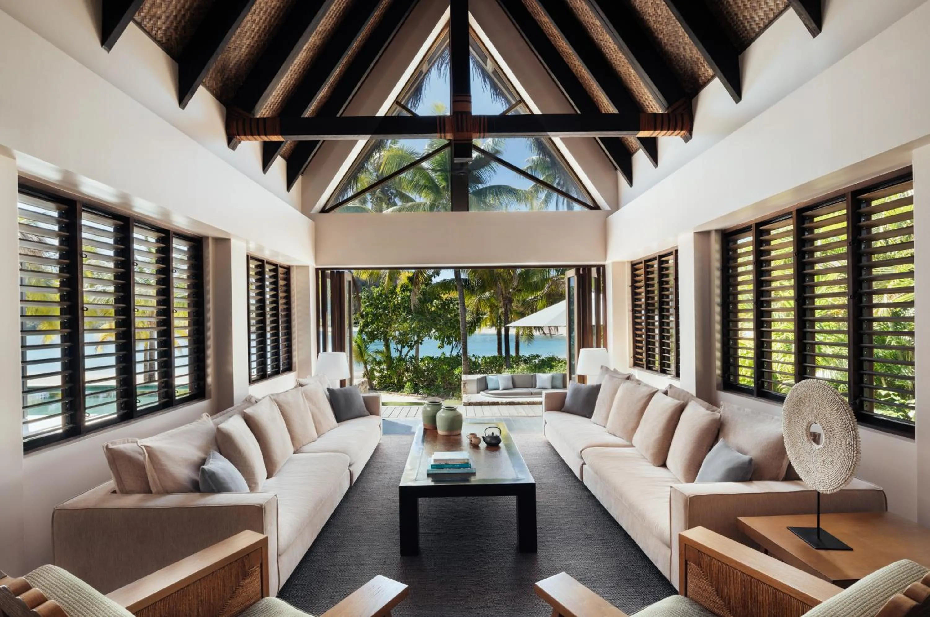 Living room in Six Senses Fiji