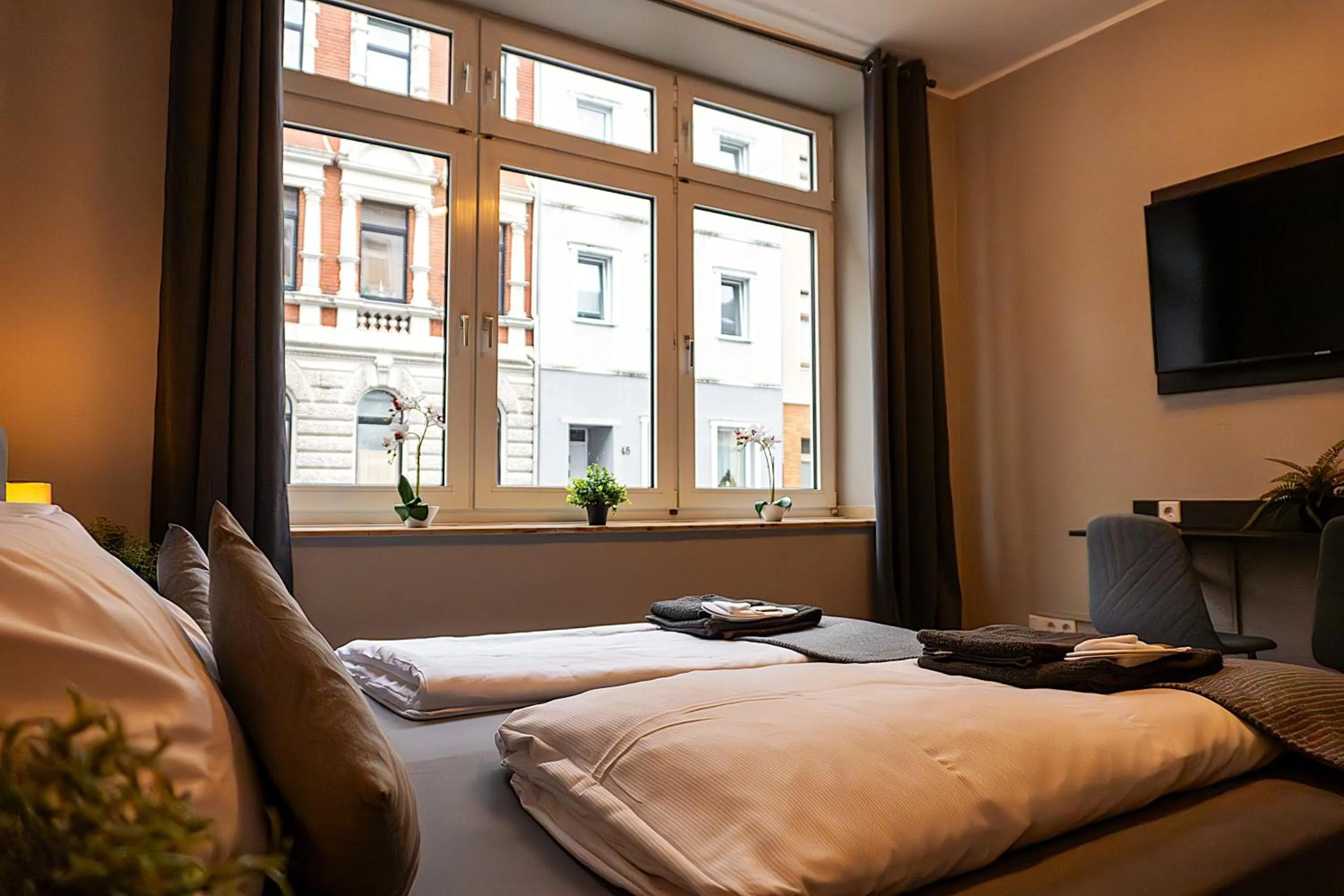 Bed in LiRo Apartments Jägerstrasse Krefeld