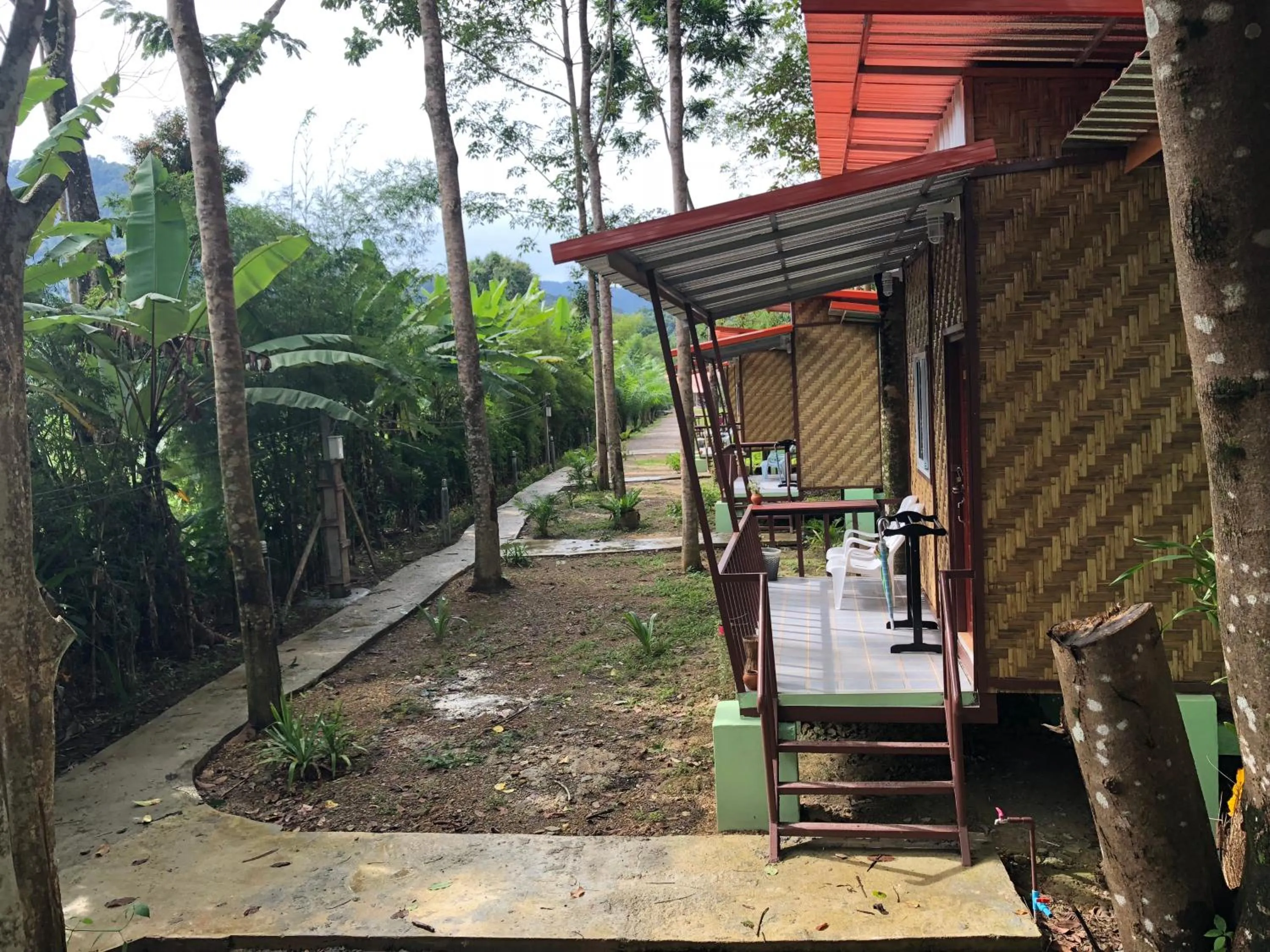 Balcony/Terrace in Khaosok Bamboo Huts Resort