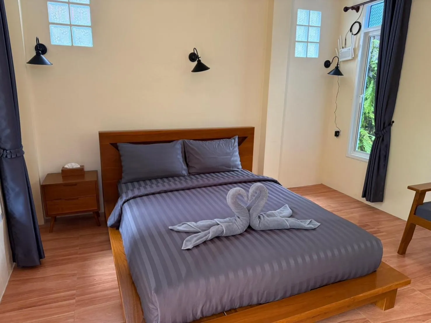 Property building, Bed in Khaosok Bamboo Huts Resort