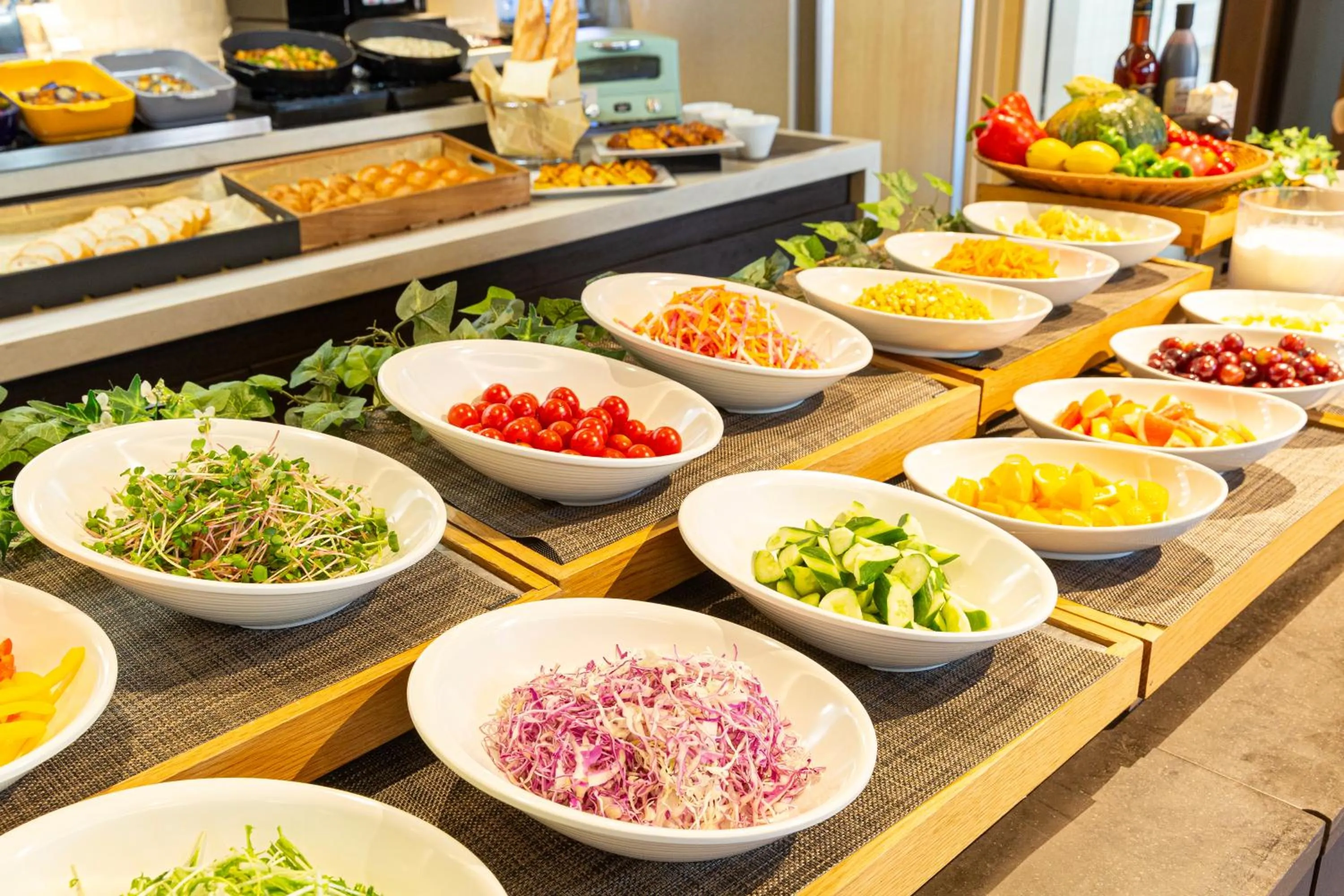 Buffet breakfast in Hotel Keihan Kyoto Hachijoguchi