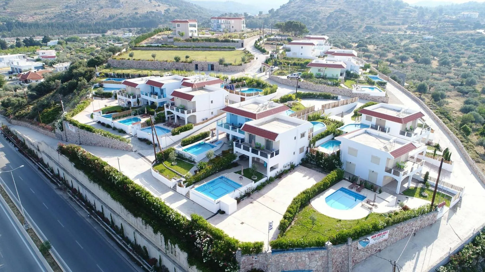 Bird's eye view in Kolymbia Village