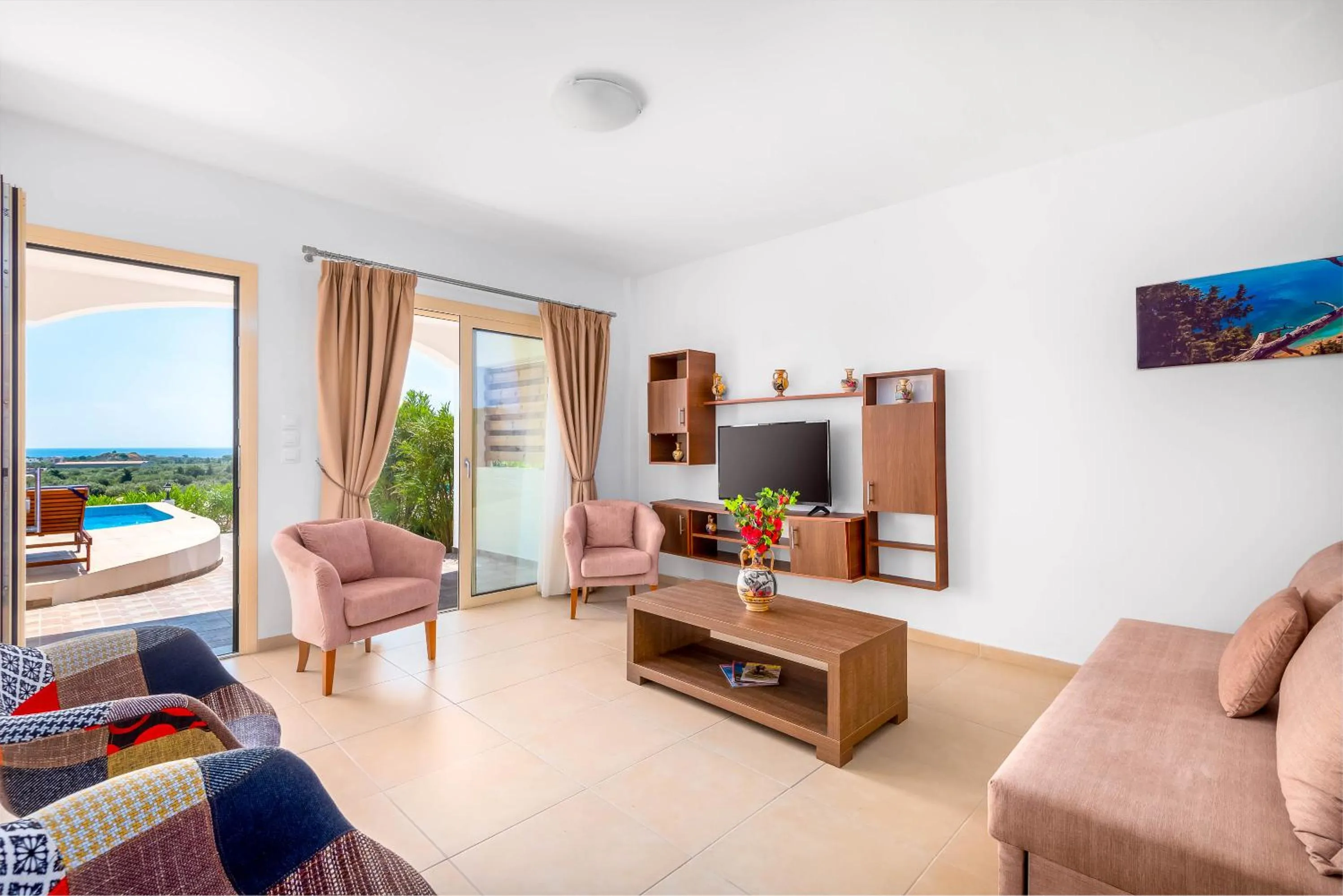 Living room in Kolymbia Village