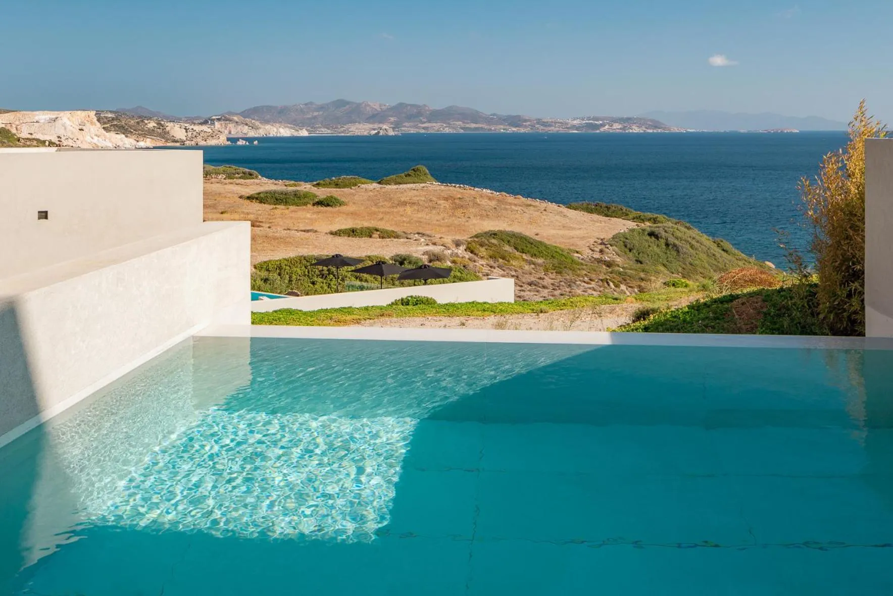 Pool view in Milos Cove