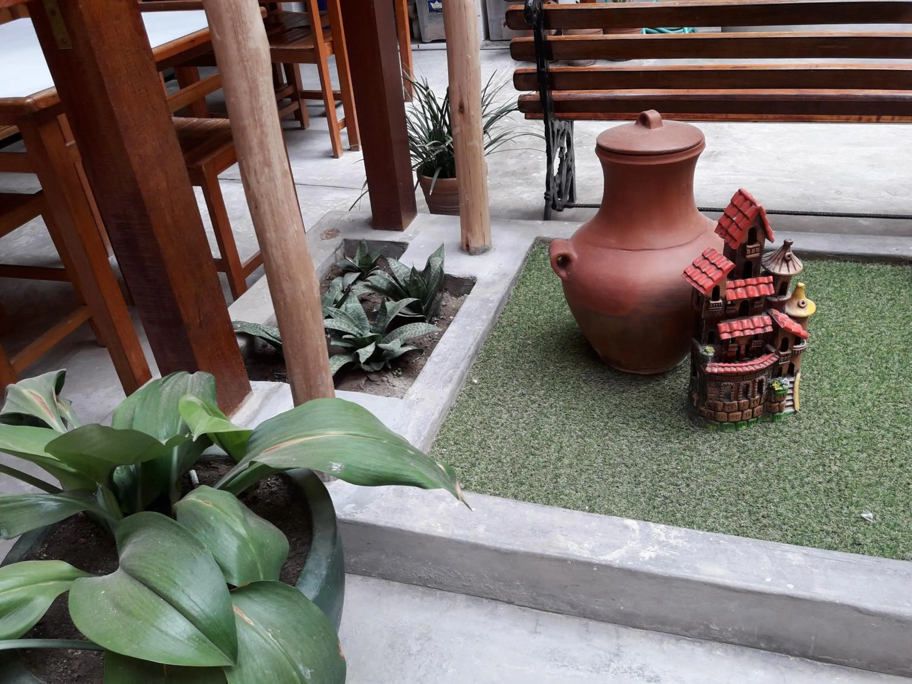 Garden view in Hostal Tambo Colorado