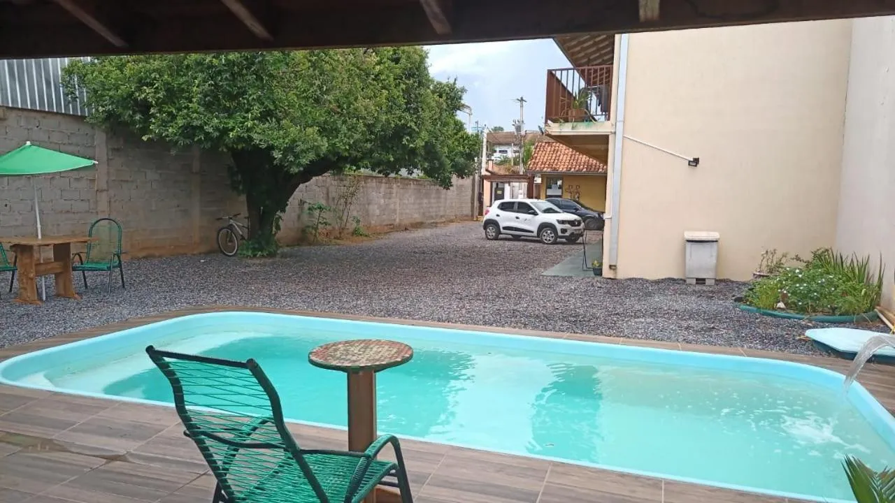 Pool view in Pousada Segredo