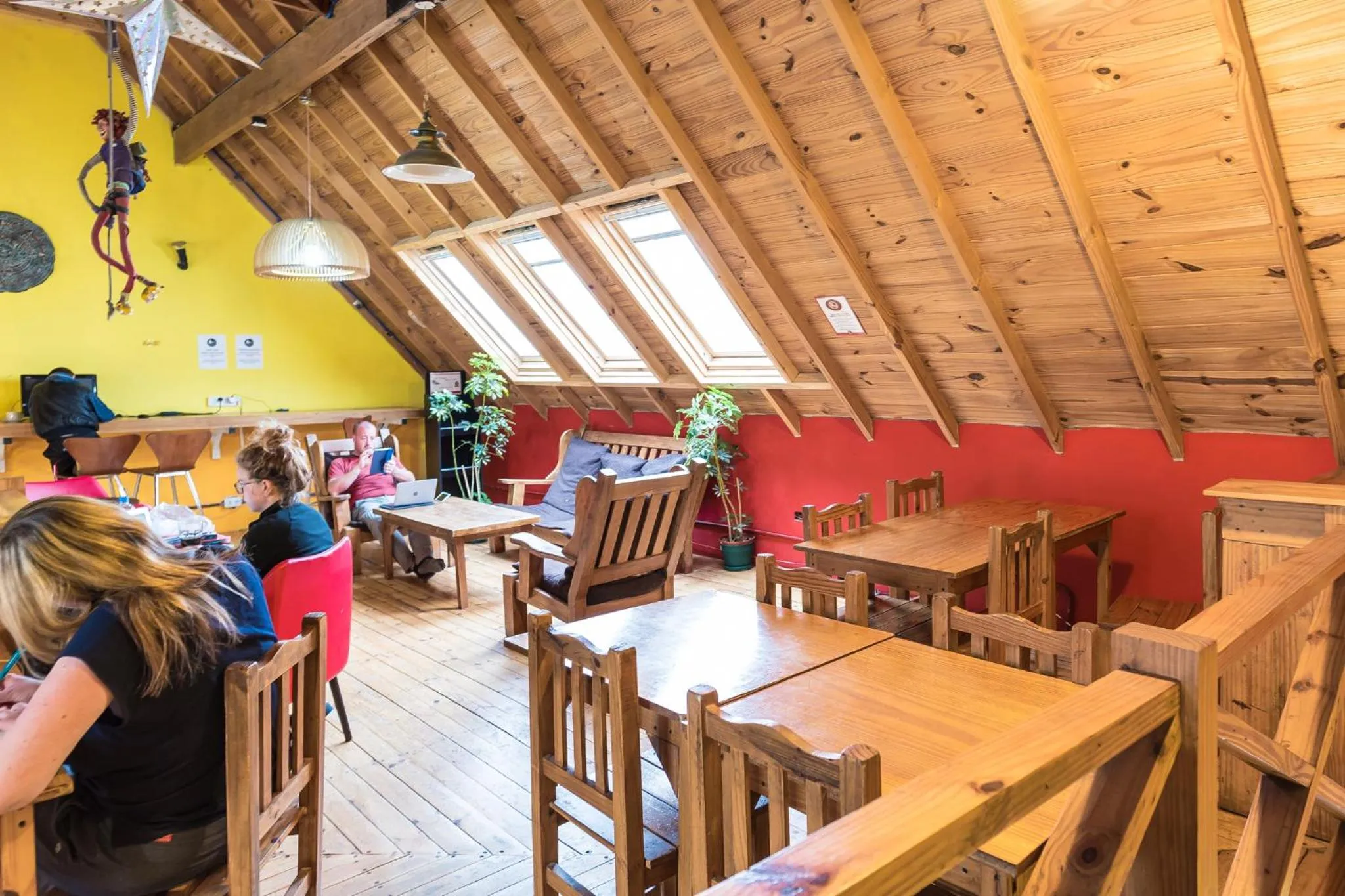 Seating area in Rancho Grande Hostel