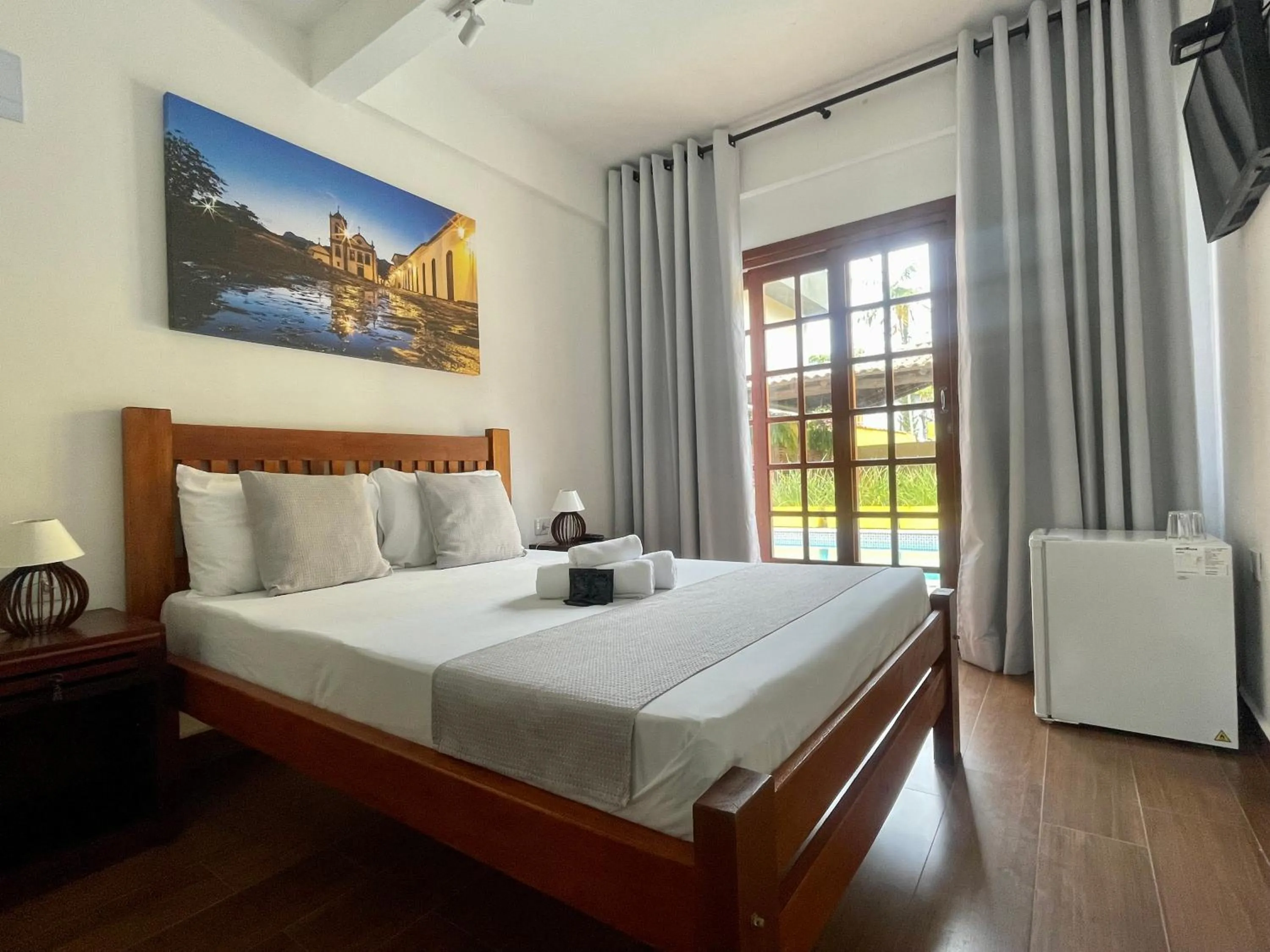 Bed in Pousada Cicerone - Portal das Artes - Com Gerador de Energia