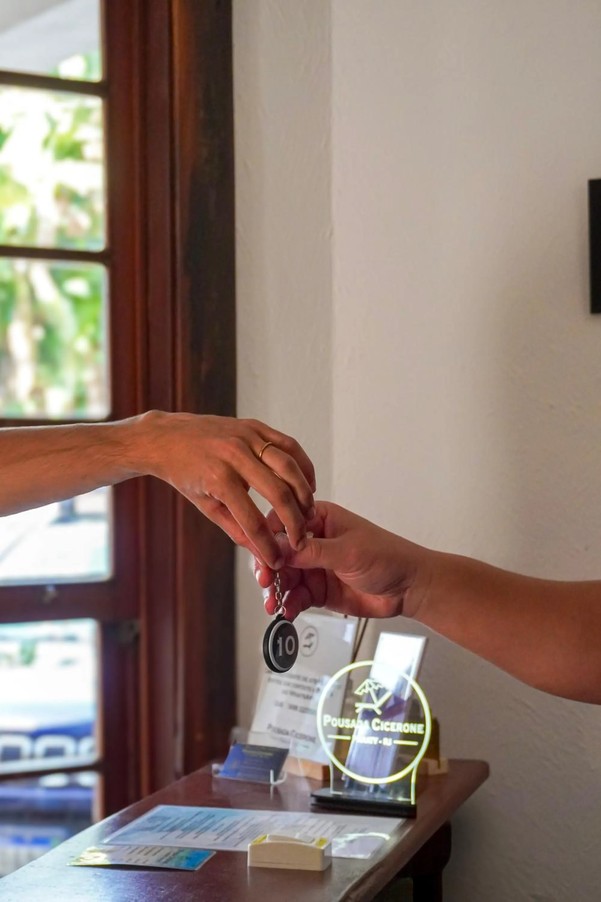 Lobby or reception in Pousada Cicerone - Portal das Artes - Com Gerador de Energia