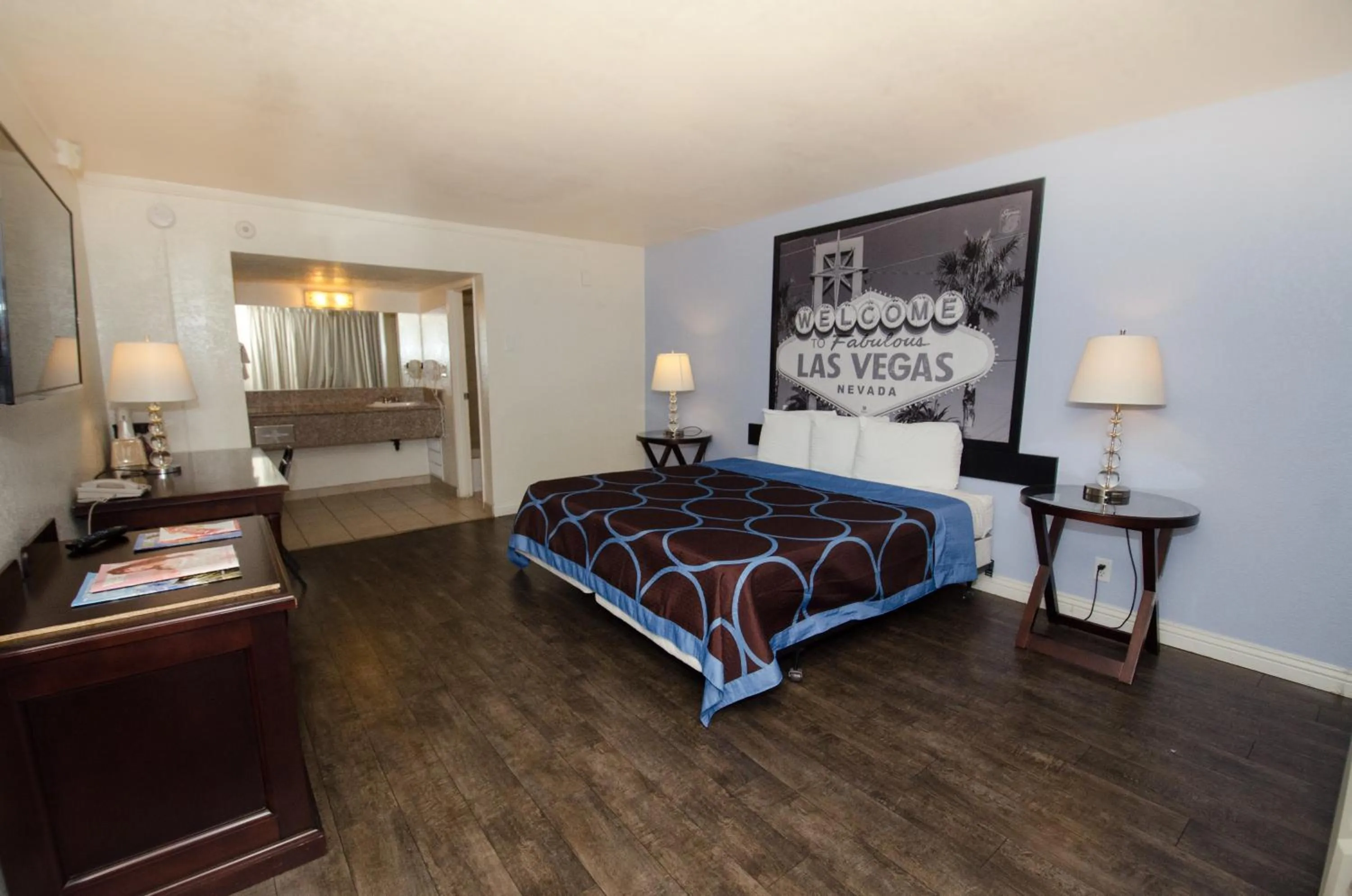 Bed in Super 8 by Wyndham Las Vegas North Strip/Fremont St. Area