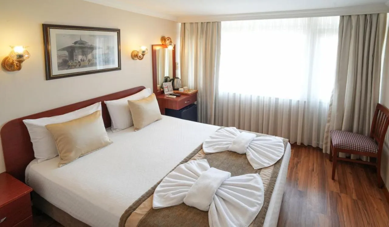 Bed in Hotel Akyildiz