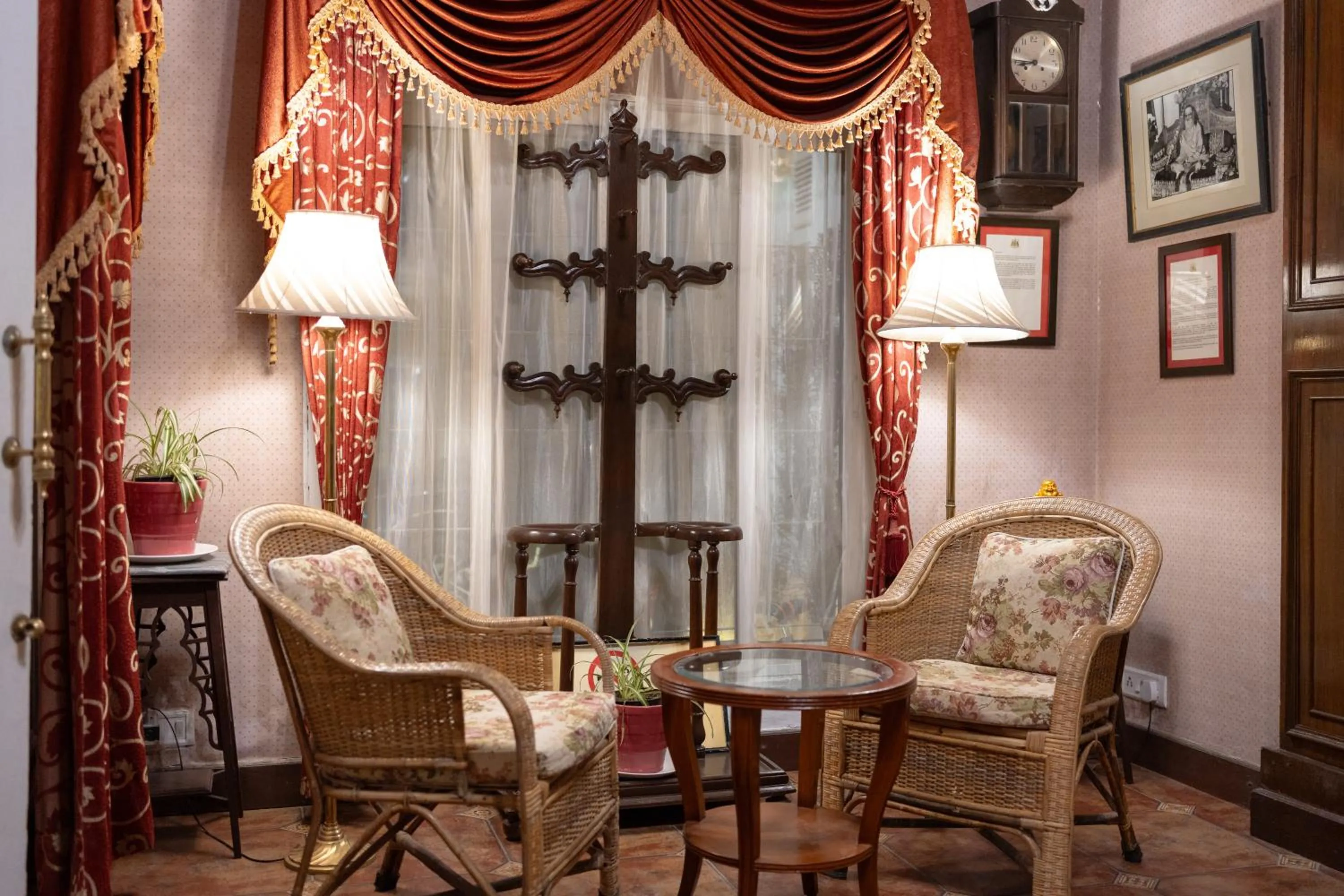 Seating area in WelcomHeritage Kasmanda Palace