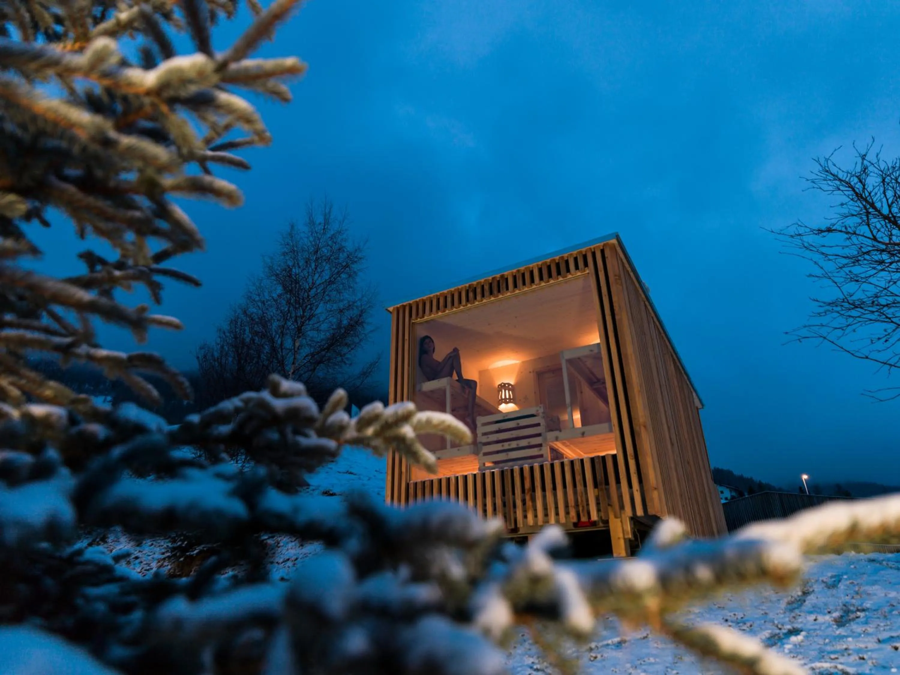 Sauna in Relais & Châteaux IN LAIN Hotel Cadonau
