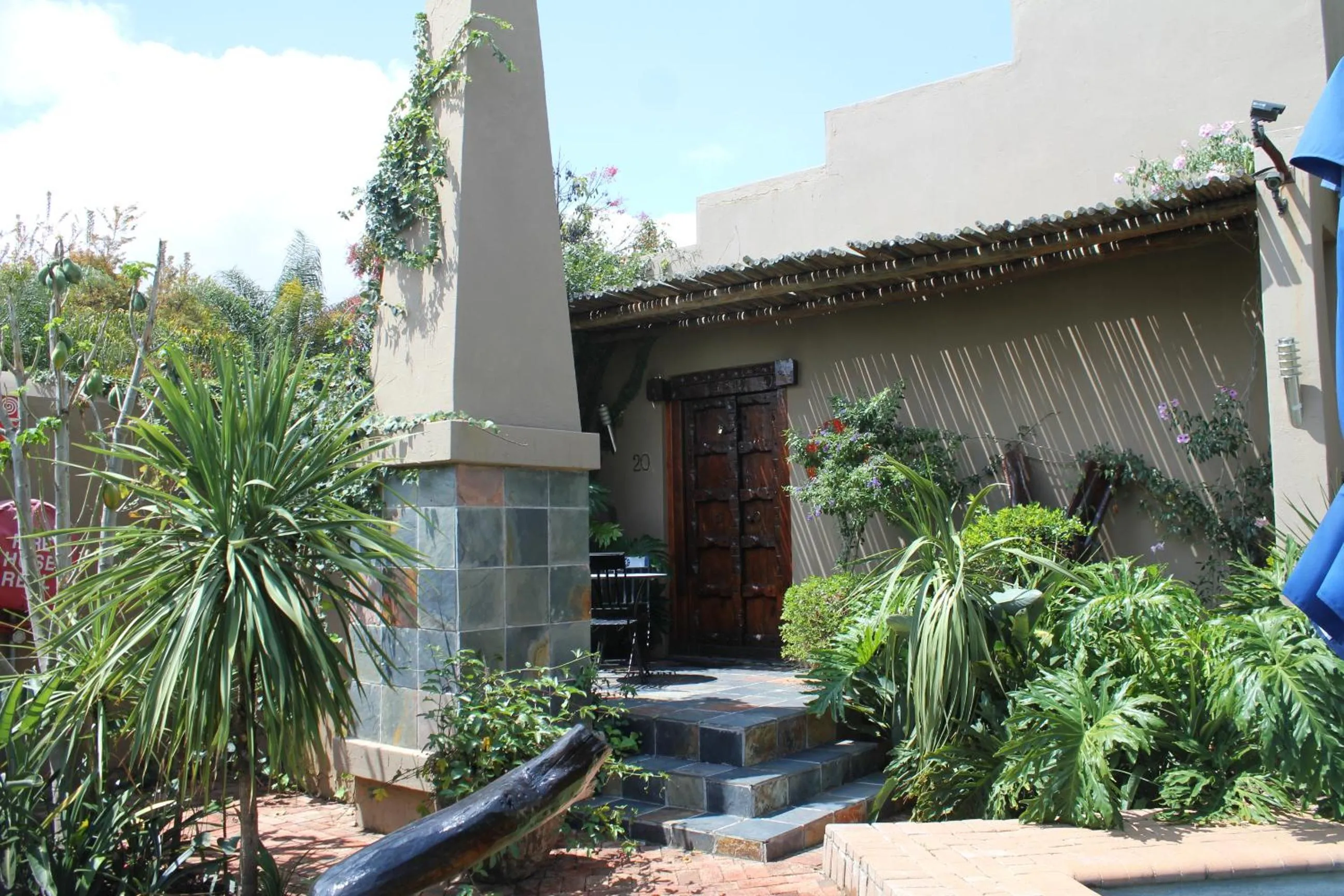 Decorative detail in African Roots Guest House