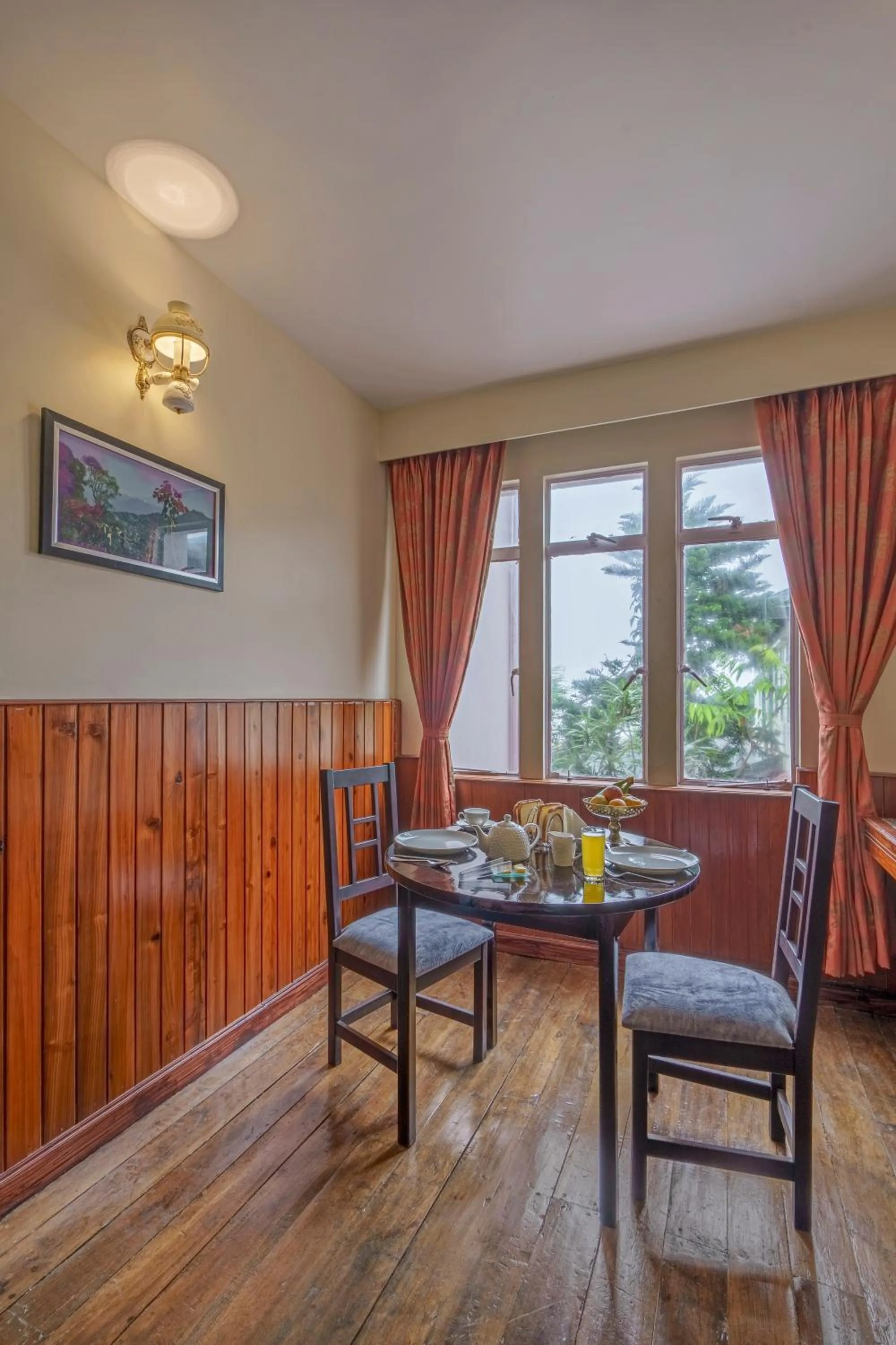 Dining area in Sterling Park Kalimpong