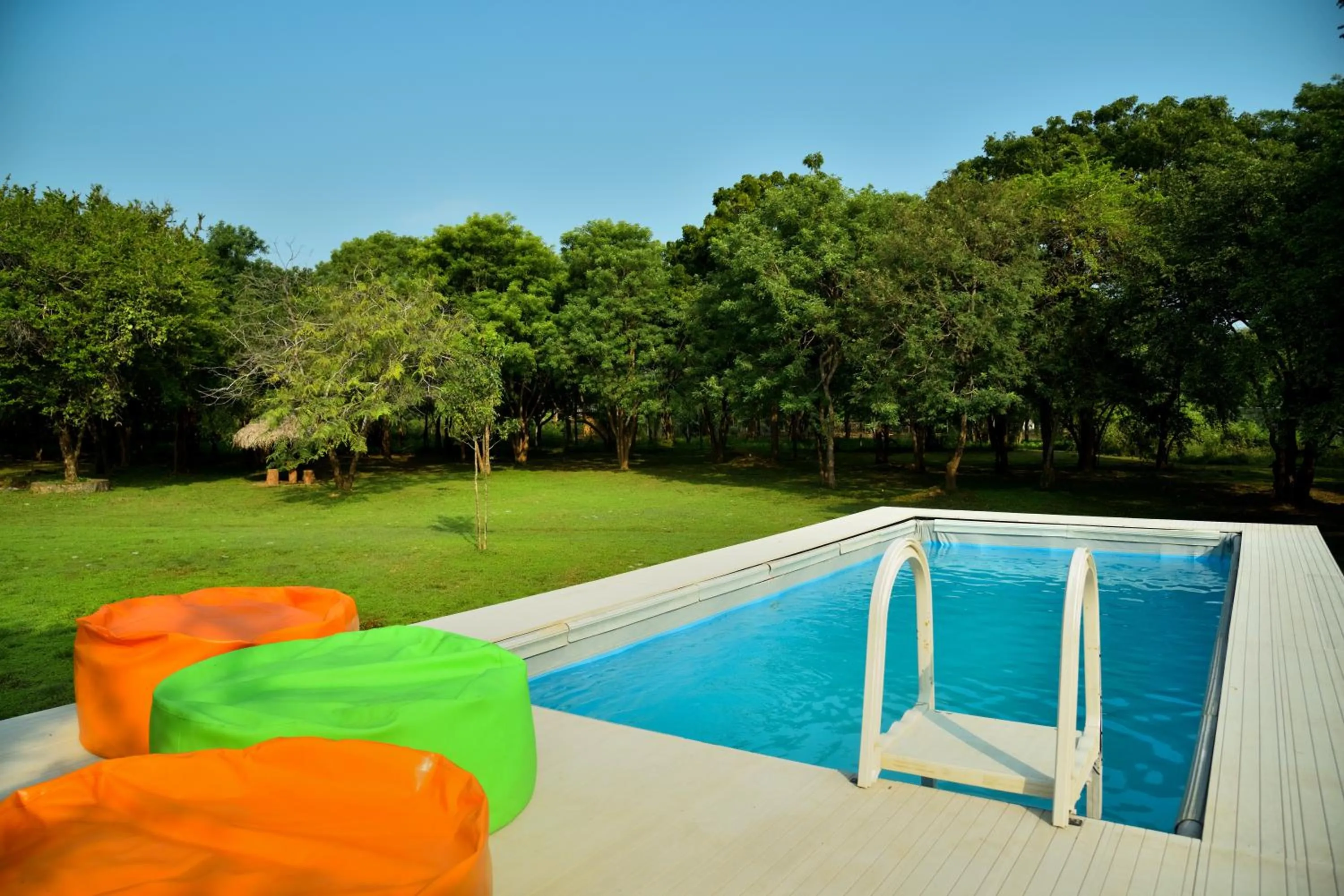 Swimming pool in Funky Leopard Safari Lodge Bordering Yala National Park