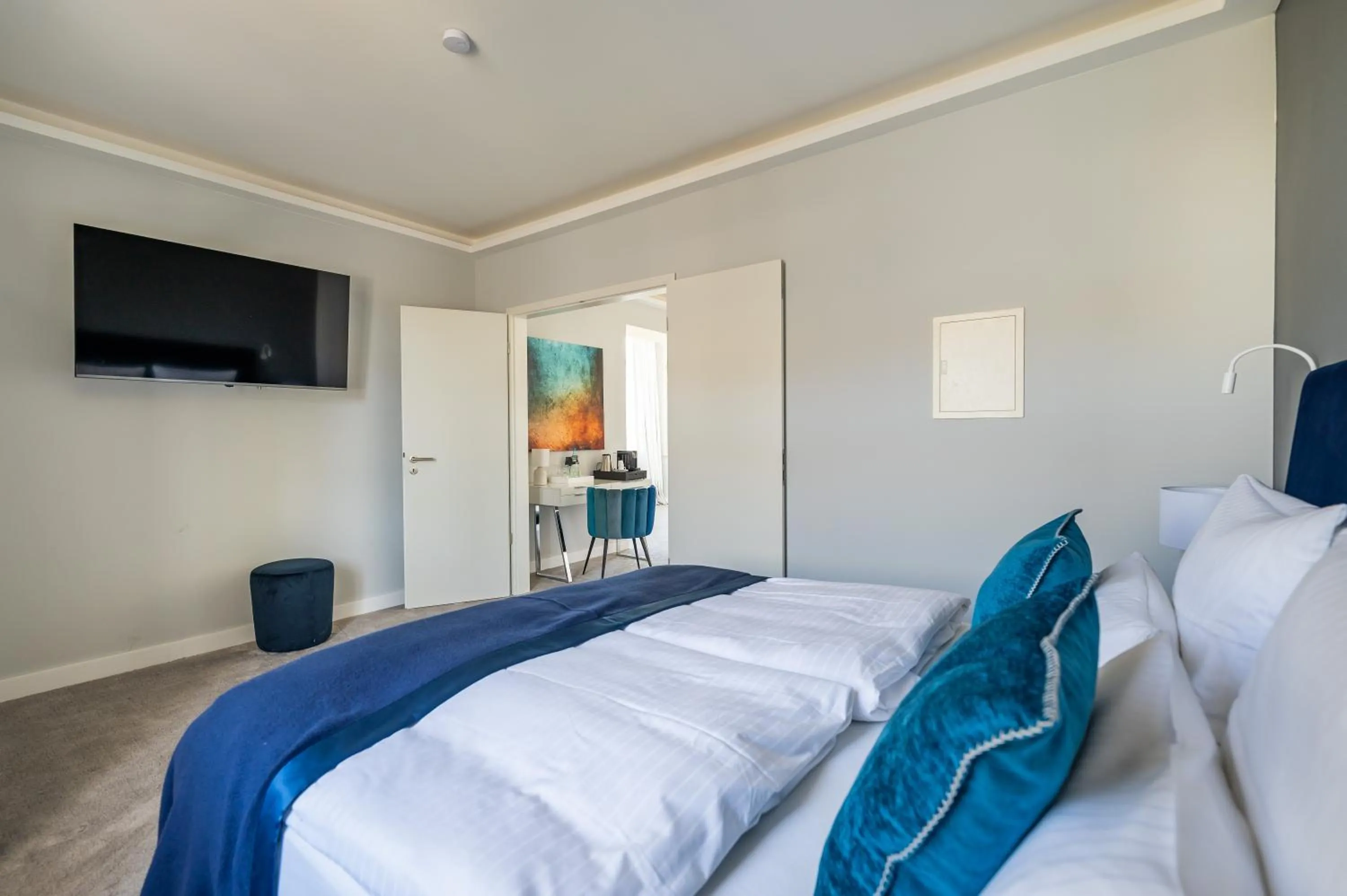 Bed in Strandvilla Glückauf