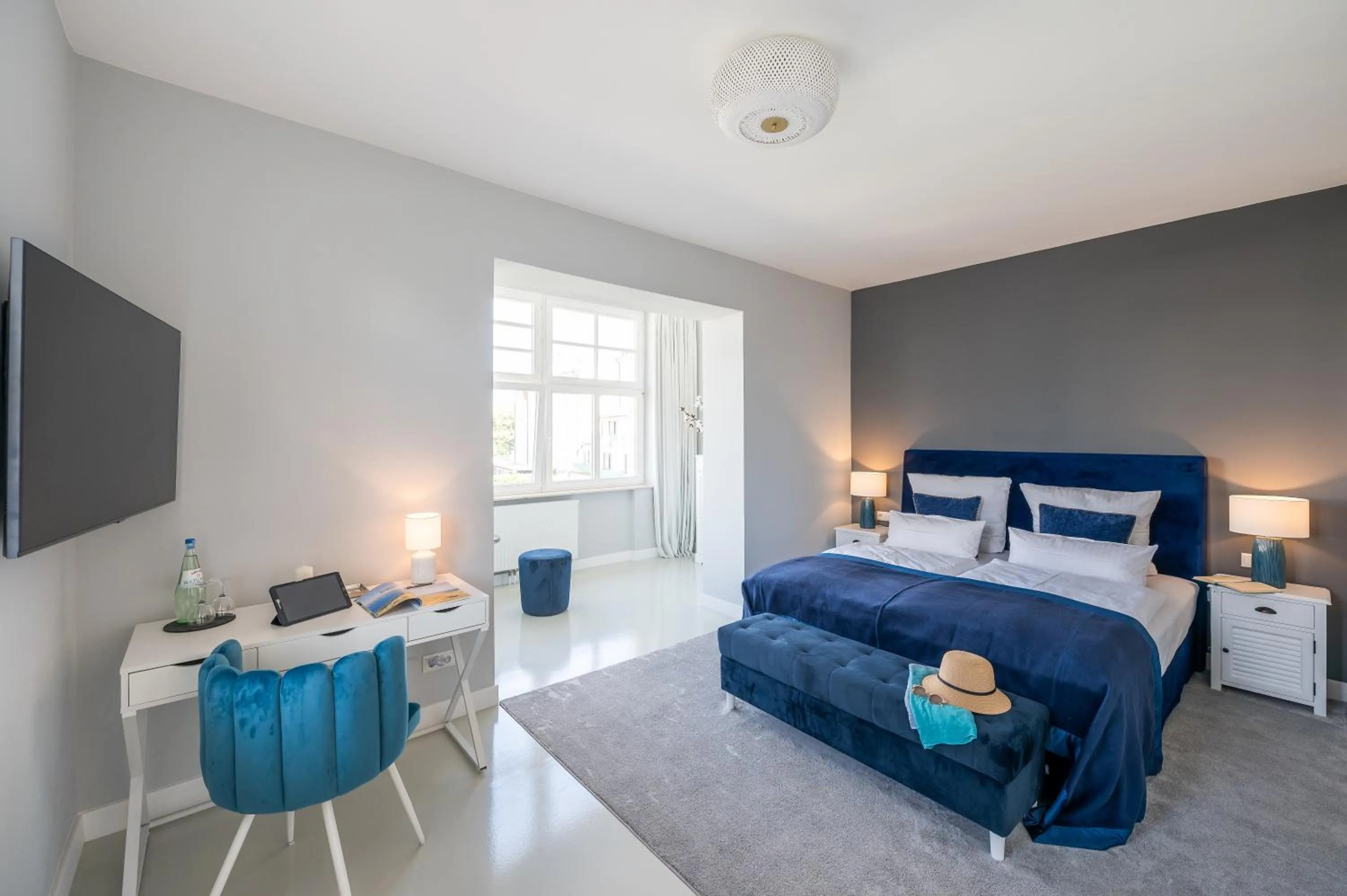 Photo of the whole room, Bed in Strandvilla Glückauf