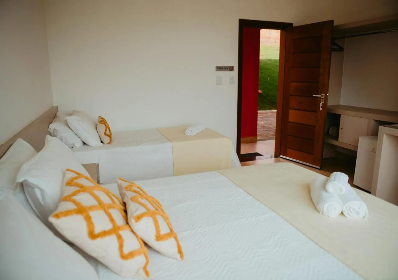 Bed in Hotel Chalé Capitólio