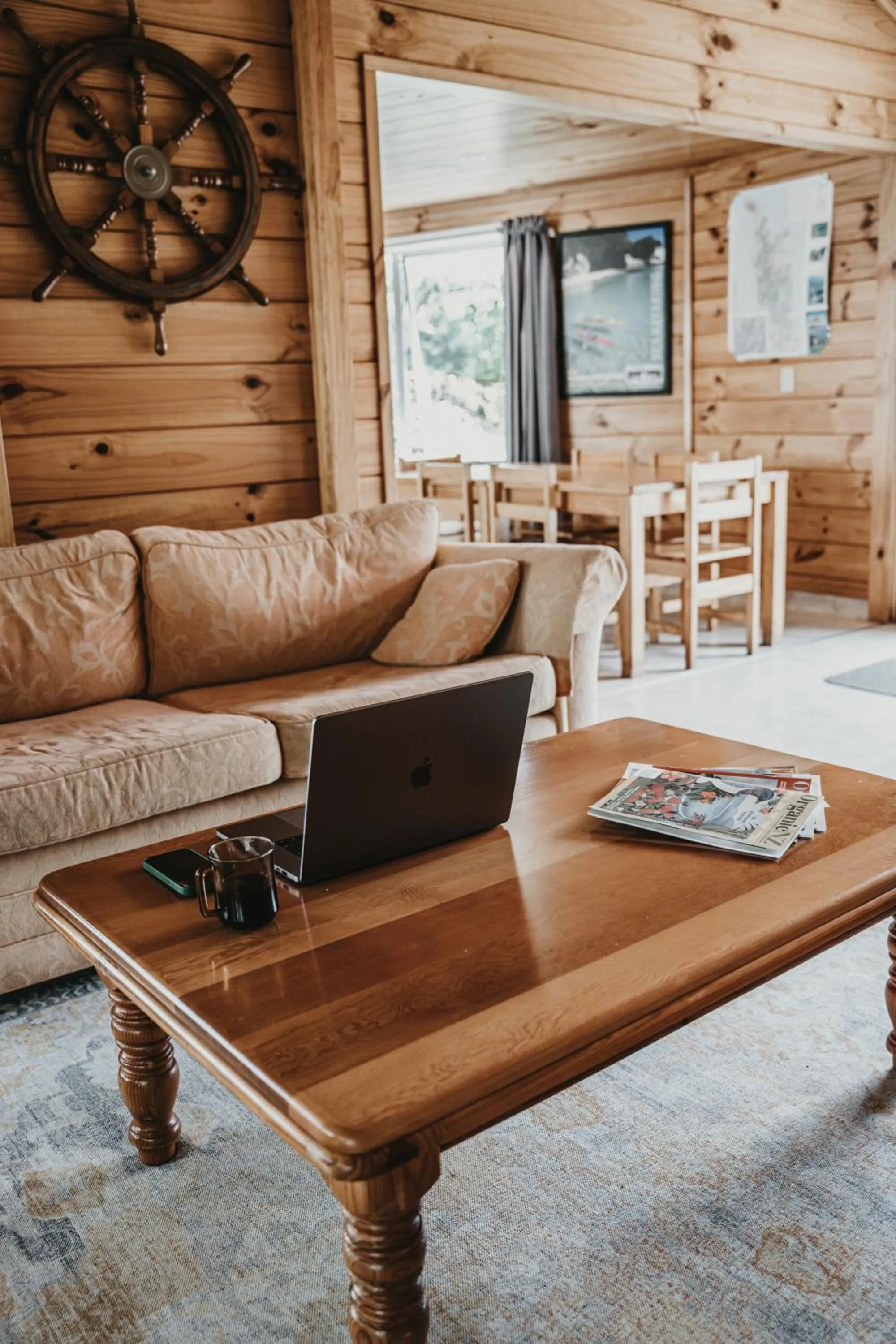 Living room in Tatahi Cove Back Packer