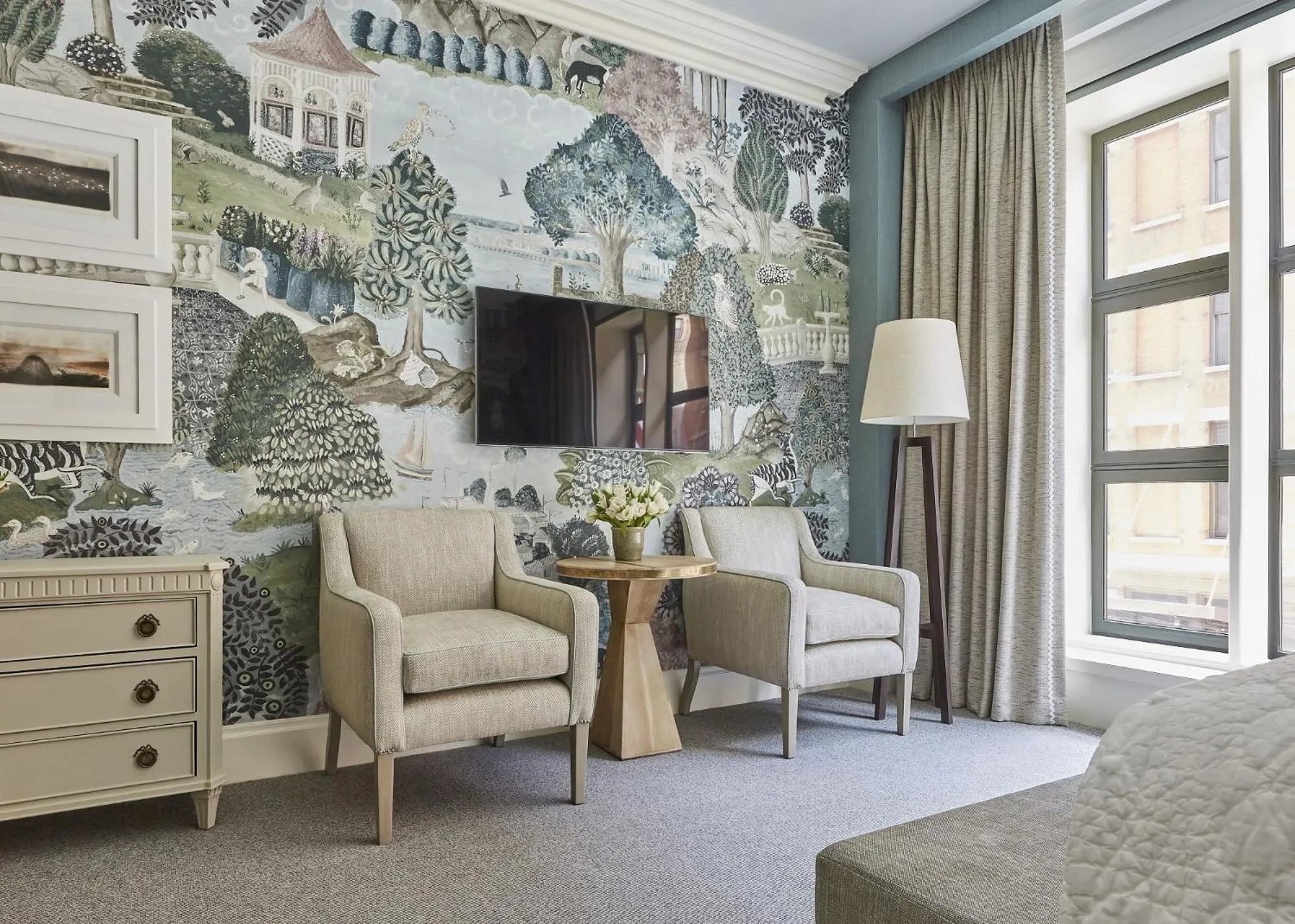 Seating area in Crosby Street Hotel