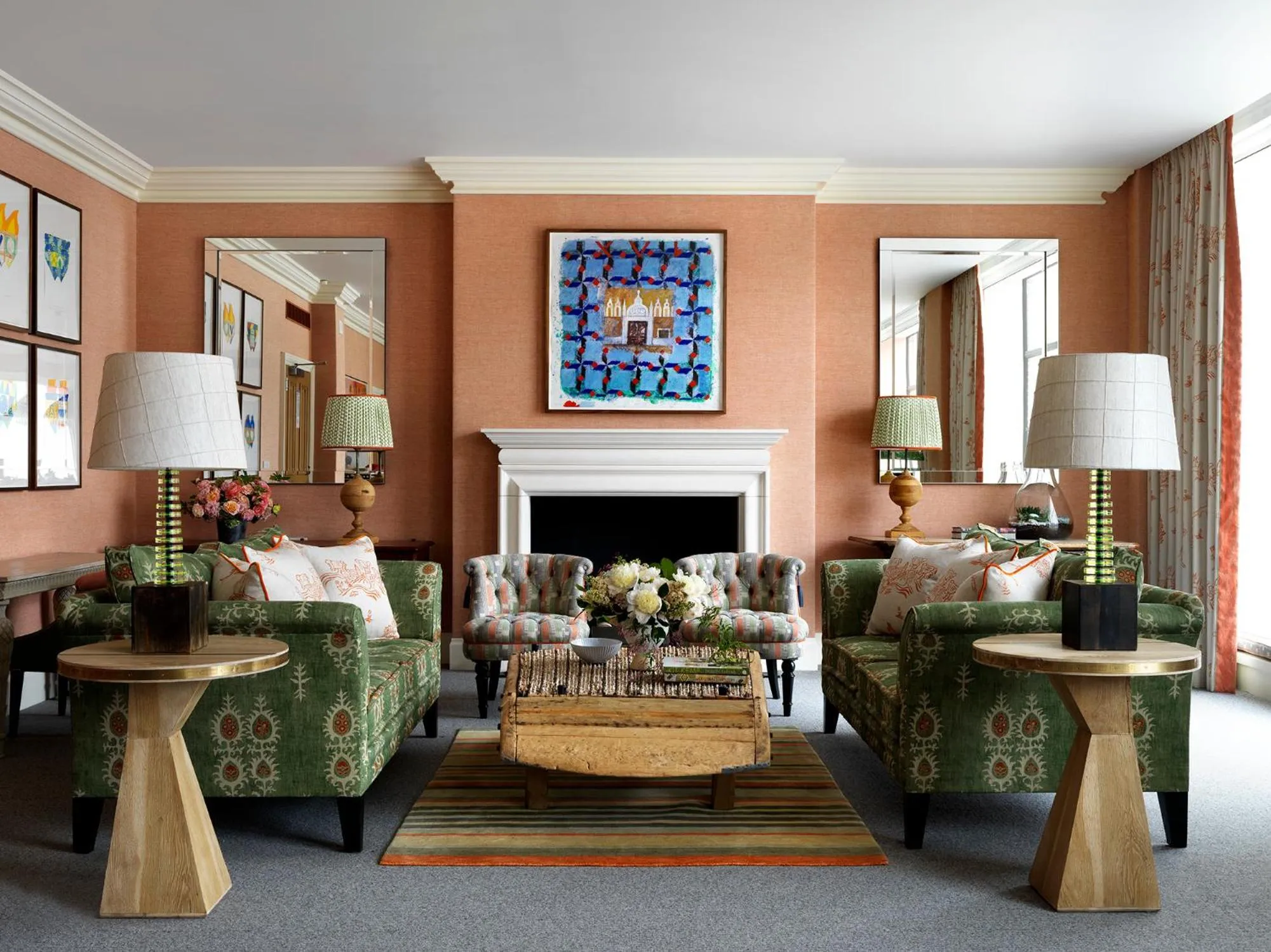 Seating area in Crosby Street Hotel