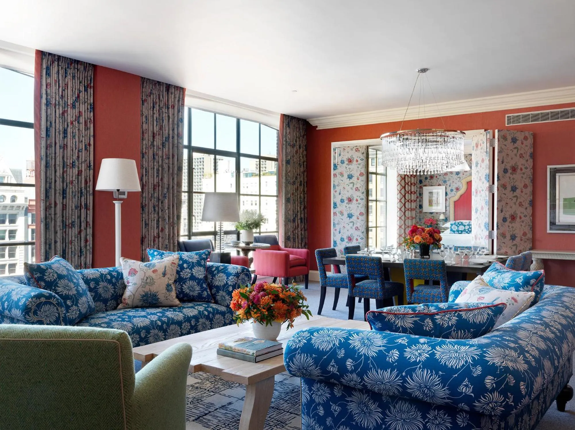 Living room in Crosby Street Hotel