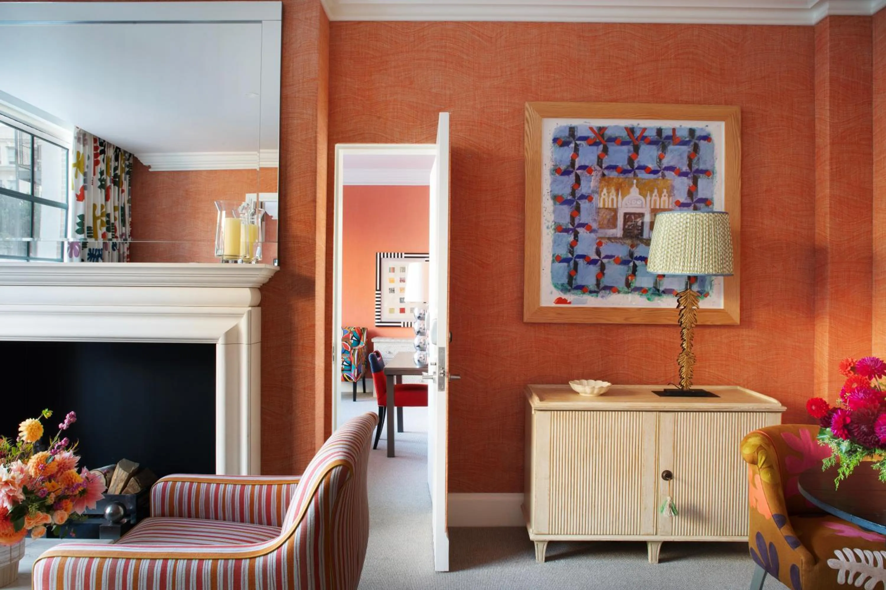 Seating area in Crosby Street Hotel