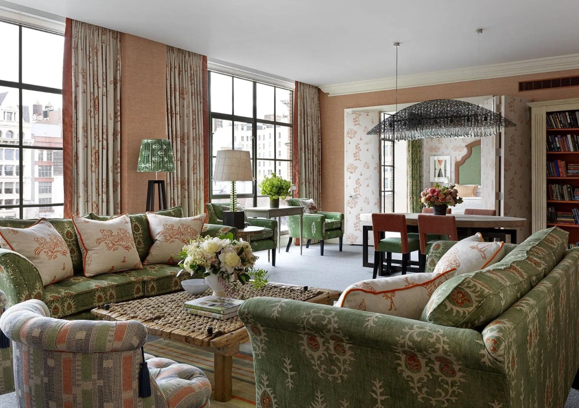 Living room in Crosby Street Hotel