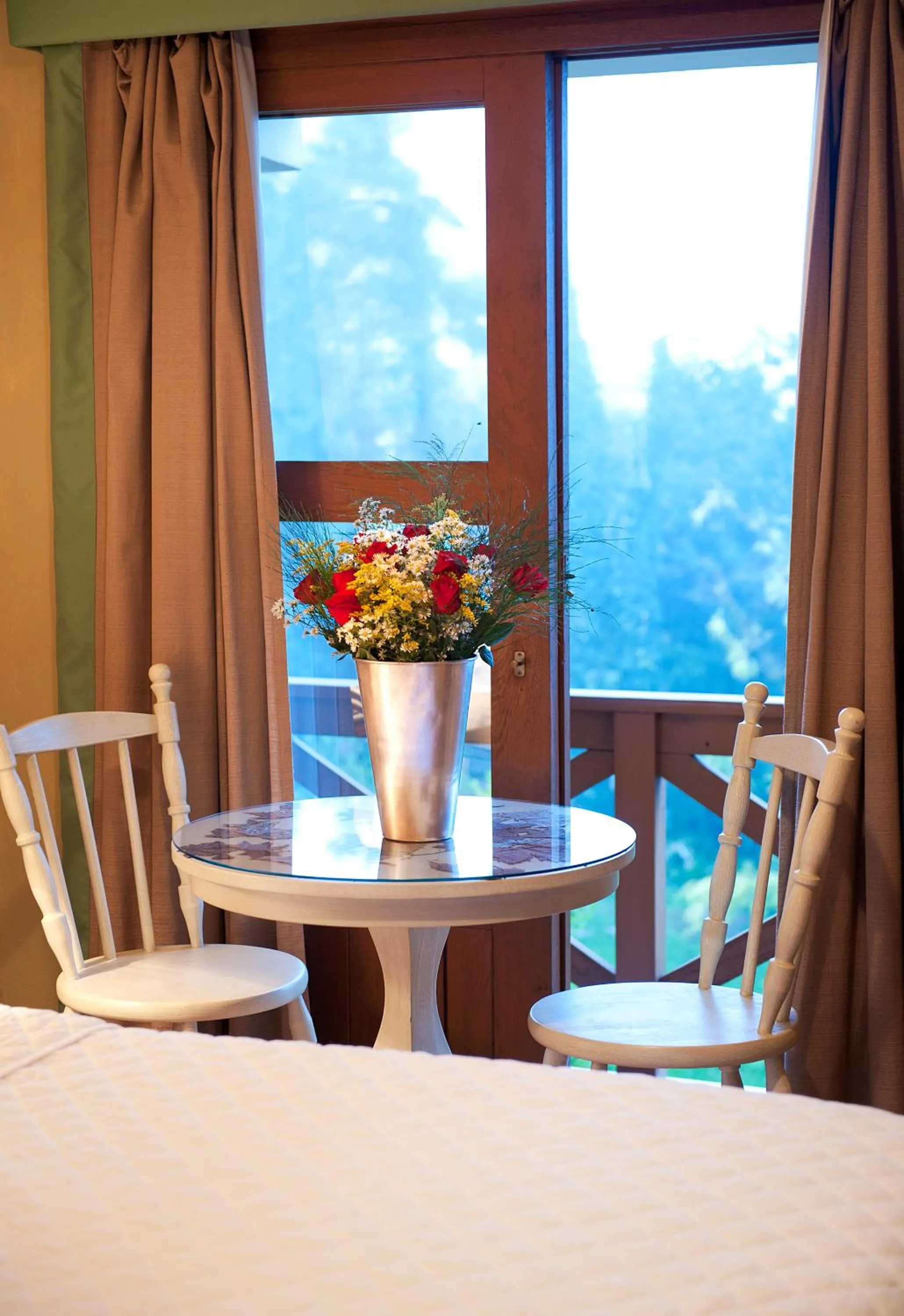 Balcony/Terrace, Bed in Hotel Canto Verde