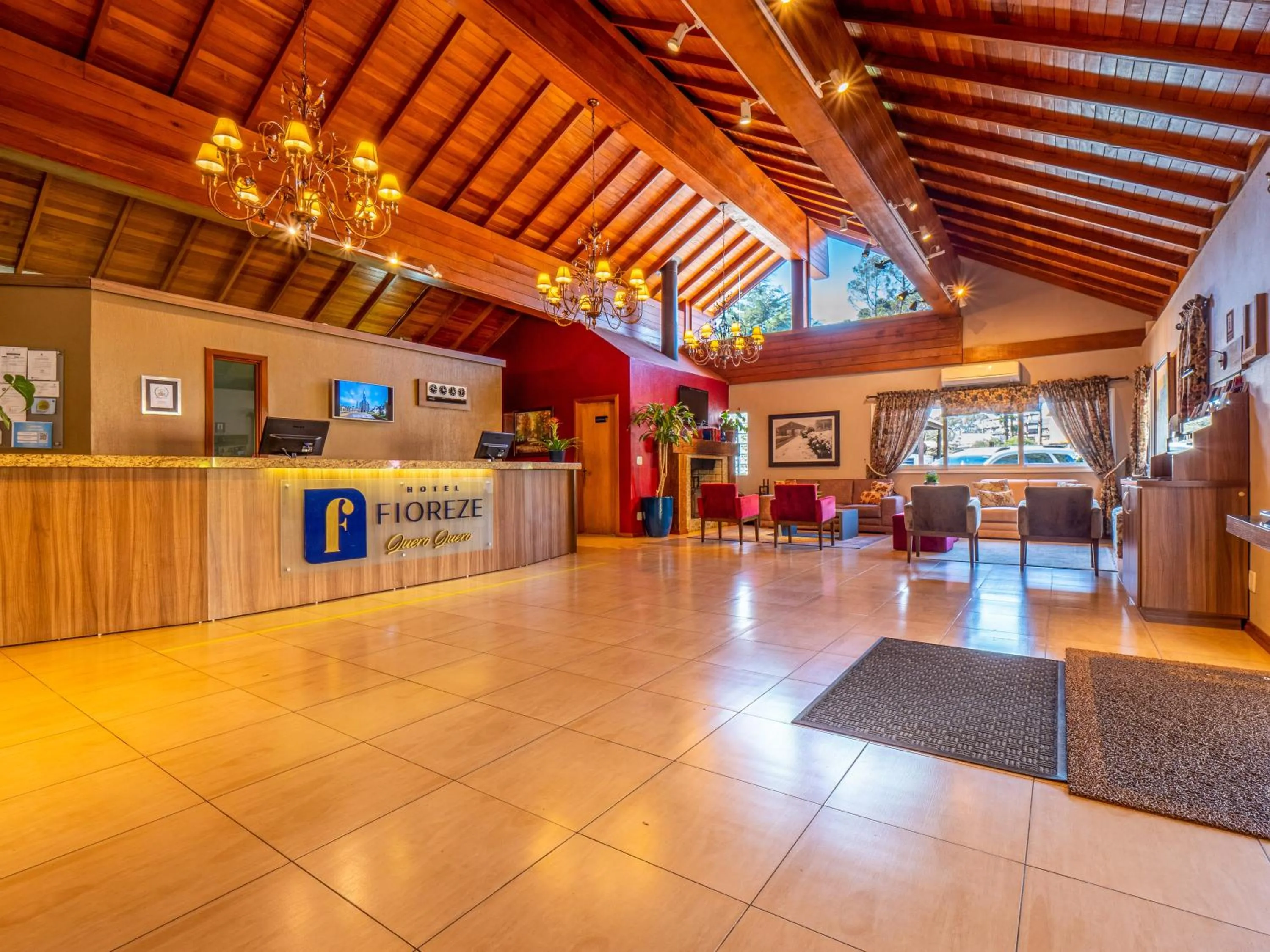 Lobby or reception in Hotel Fioreze Quero Quero