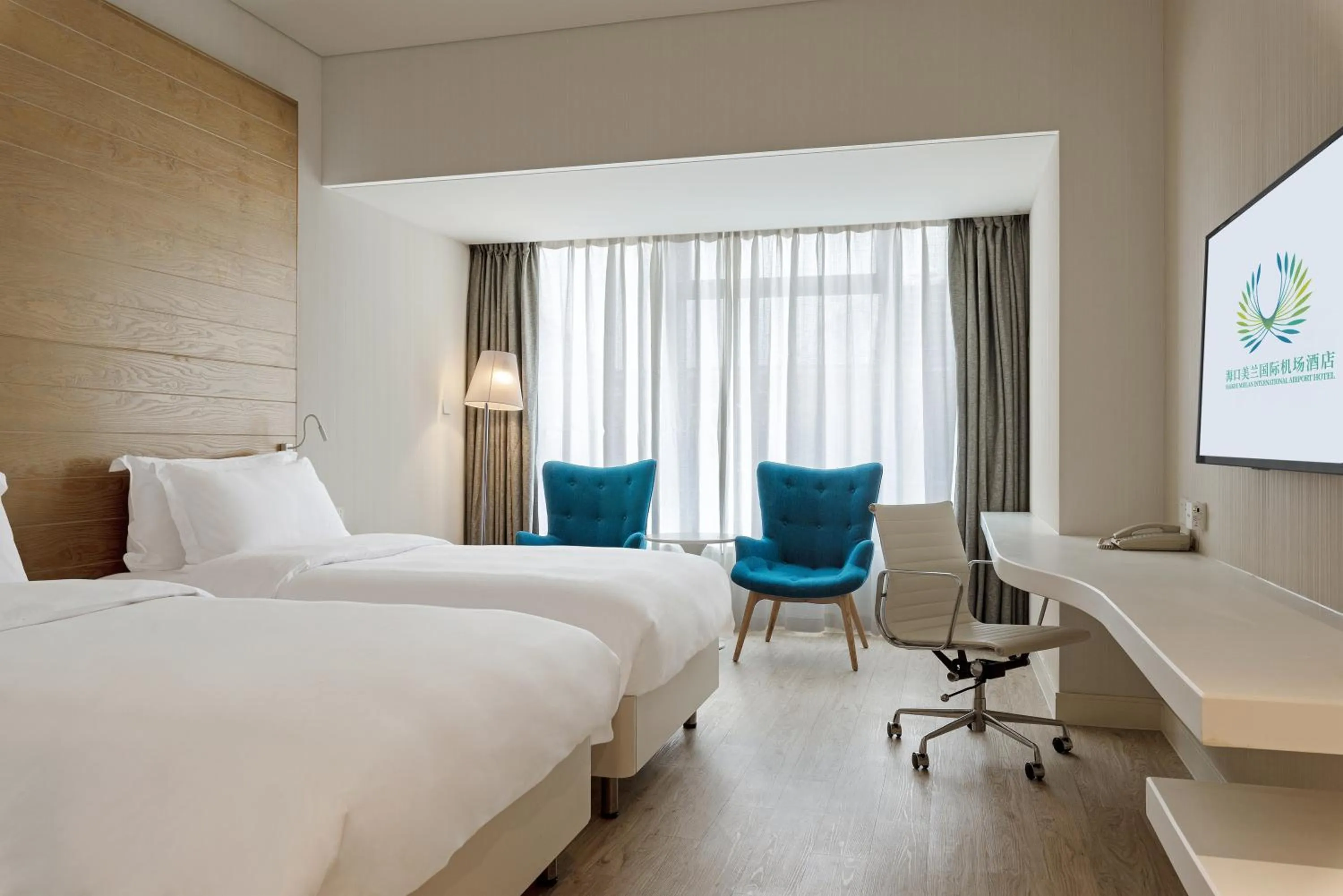 Bed in Haikou Meilan International Airport Hotel