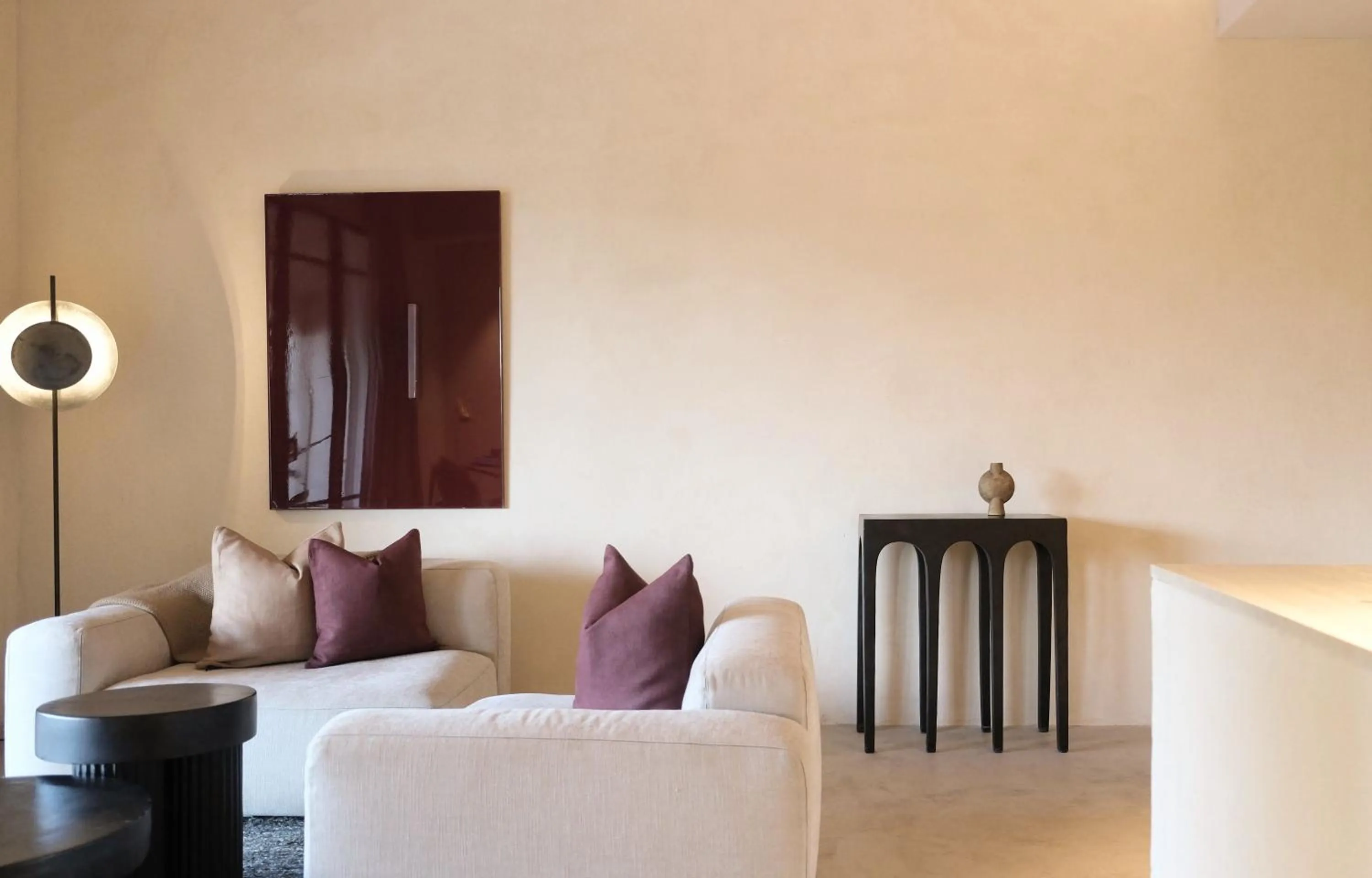 Living room in Toile Blanche