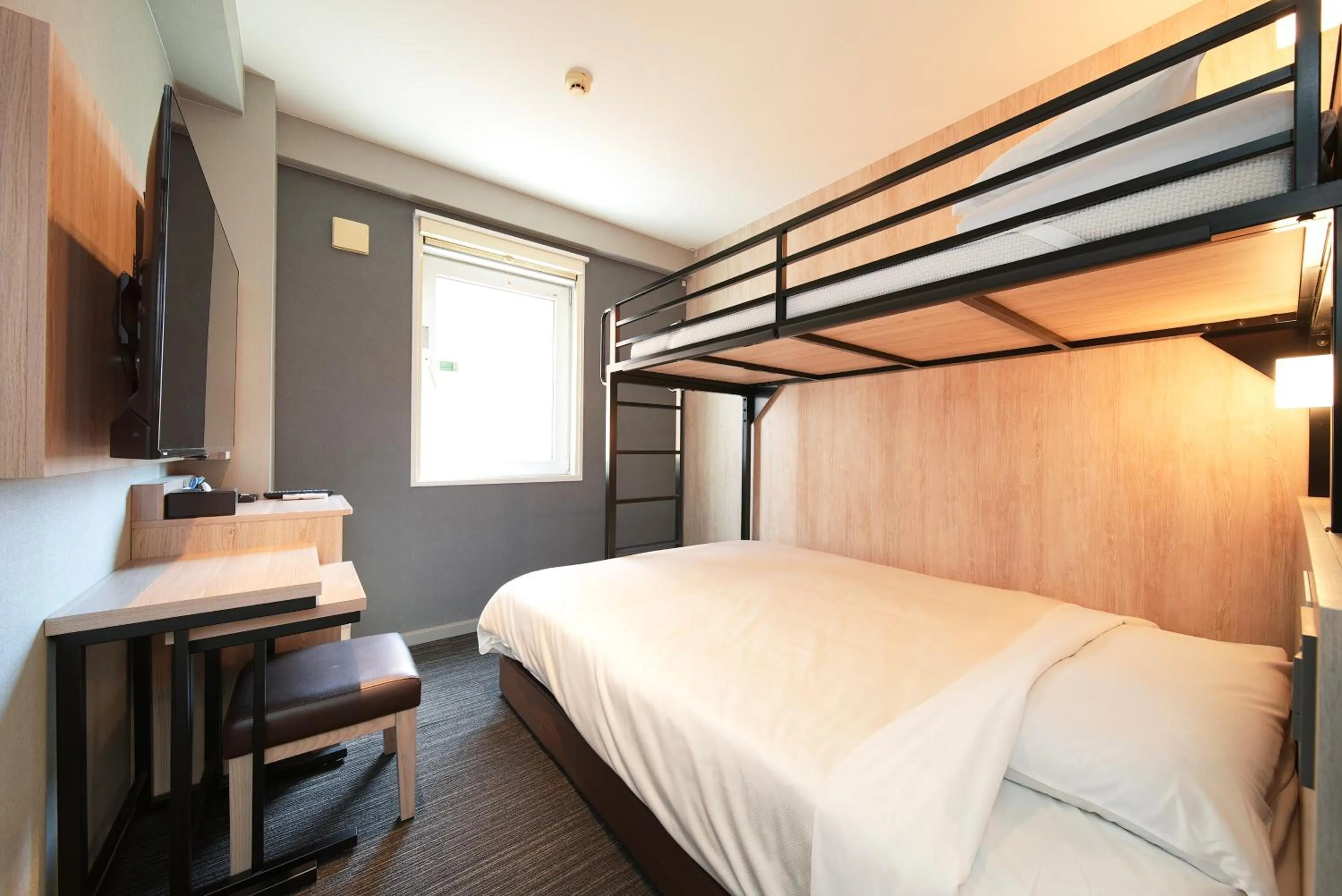 Bed in Super Hotel Hiroshima