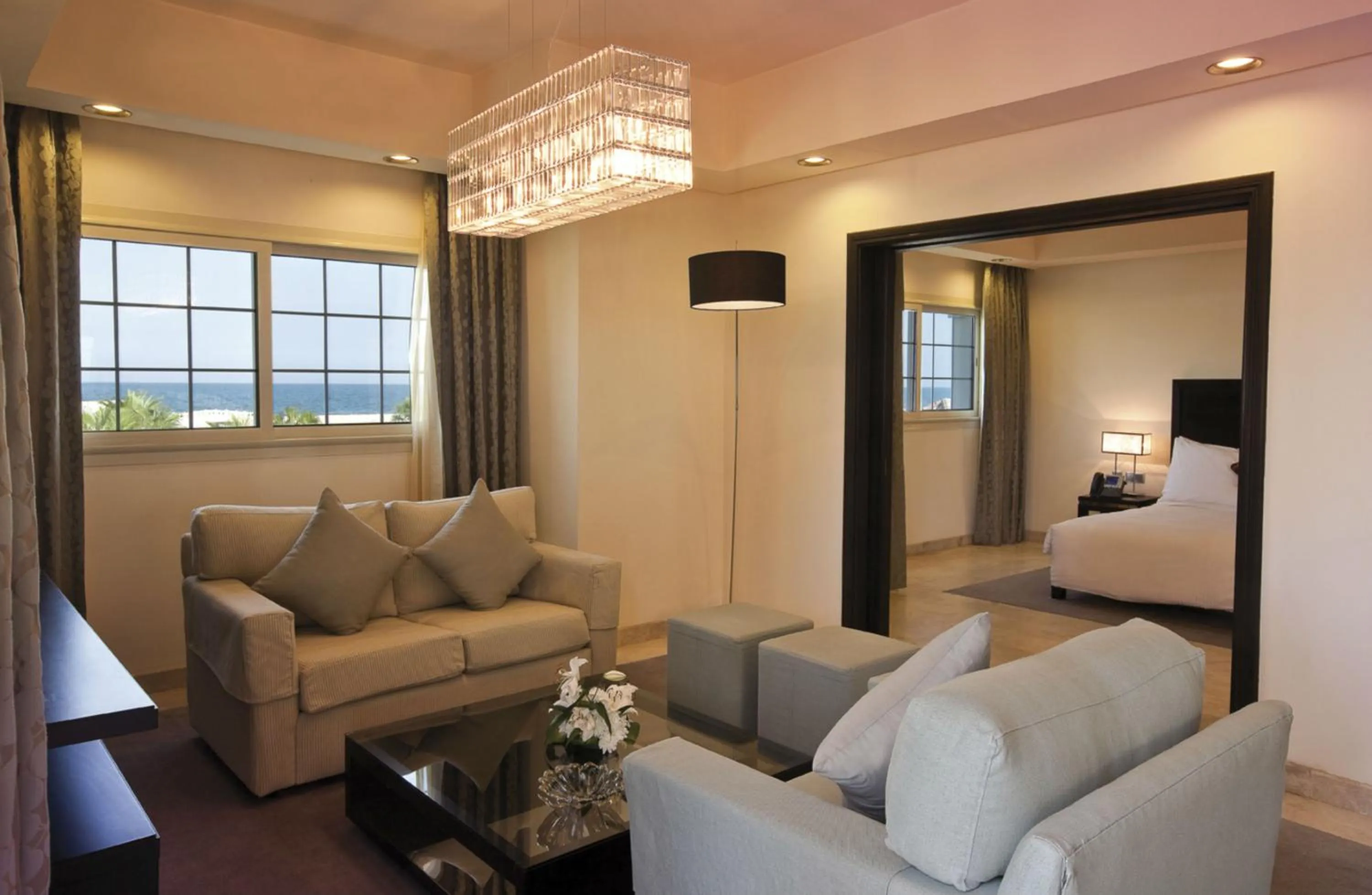 Seating area in Mövenpick Beach Resort Al Khobar