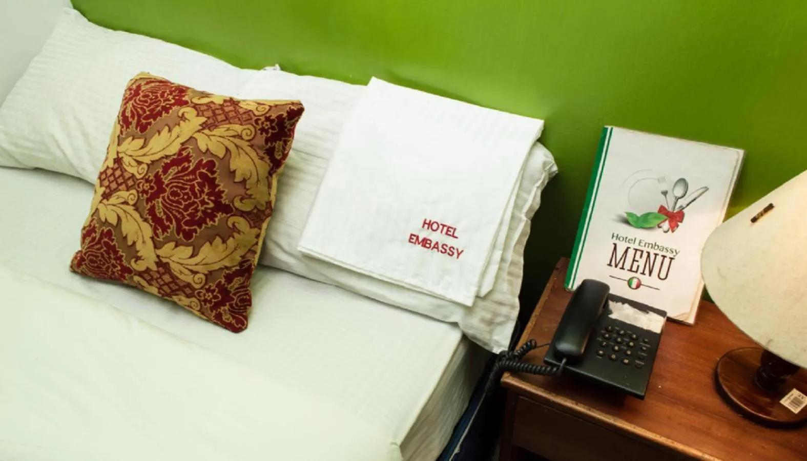 Bed in Hotel Embassy