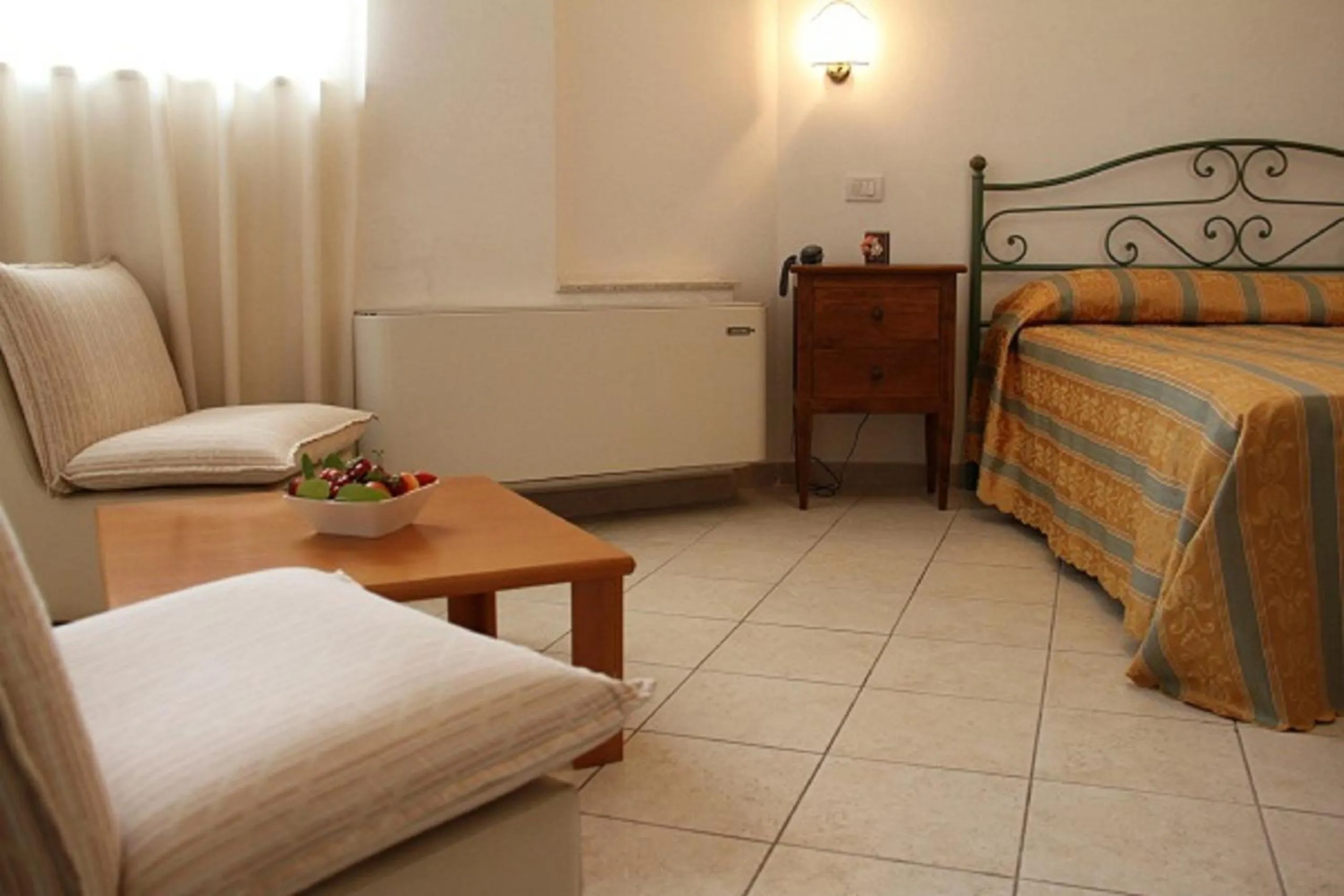 Decorative detail, Bed in Hotel I Platani