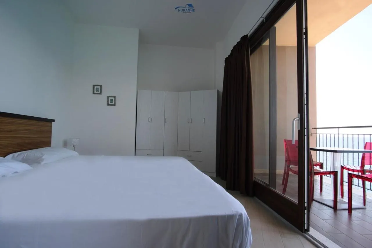 Balcony/Terrace, Bed in Nuraghe Apartments