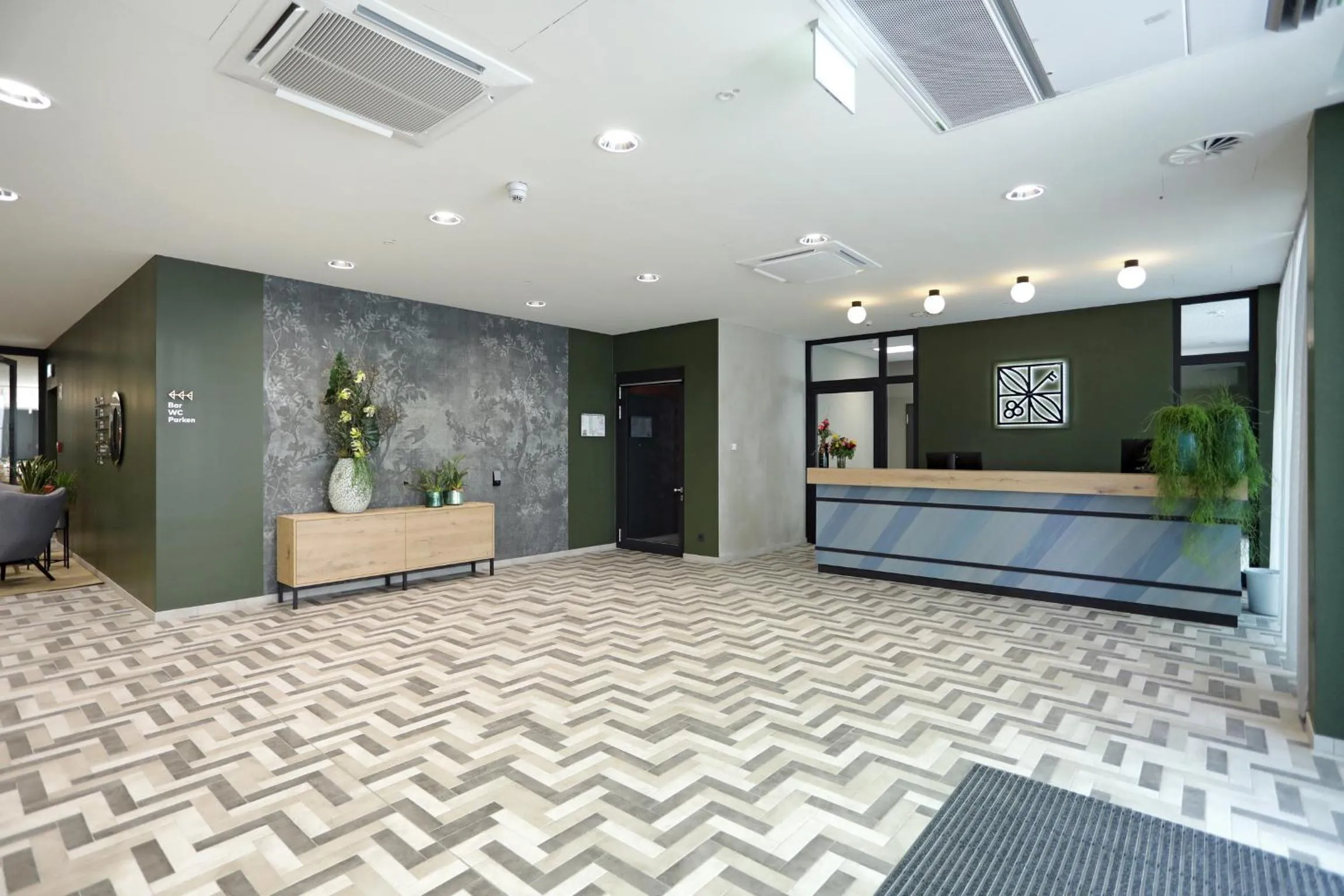 Lobby or reception in sander Hotel